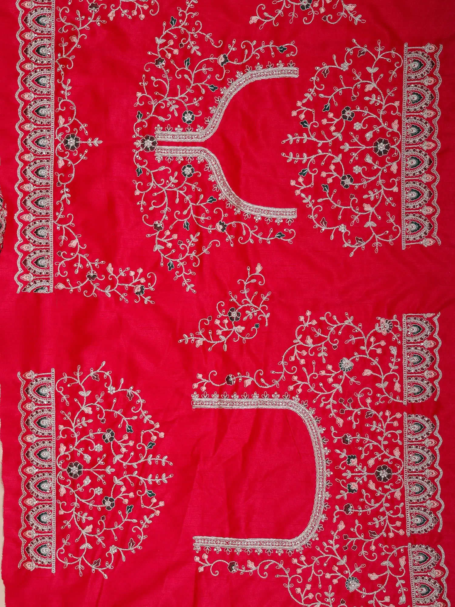 Shop Affordable Red Raw Silk Bridal Lehenga From Surat