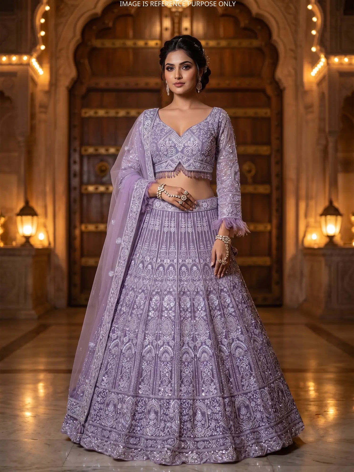 Buy Classic Purple Couture Lehenga Designed for Modern Elegance