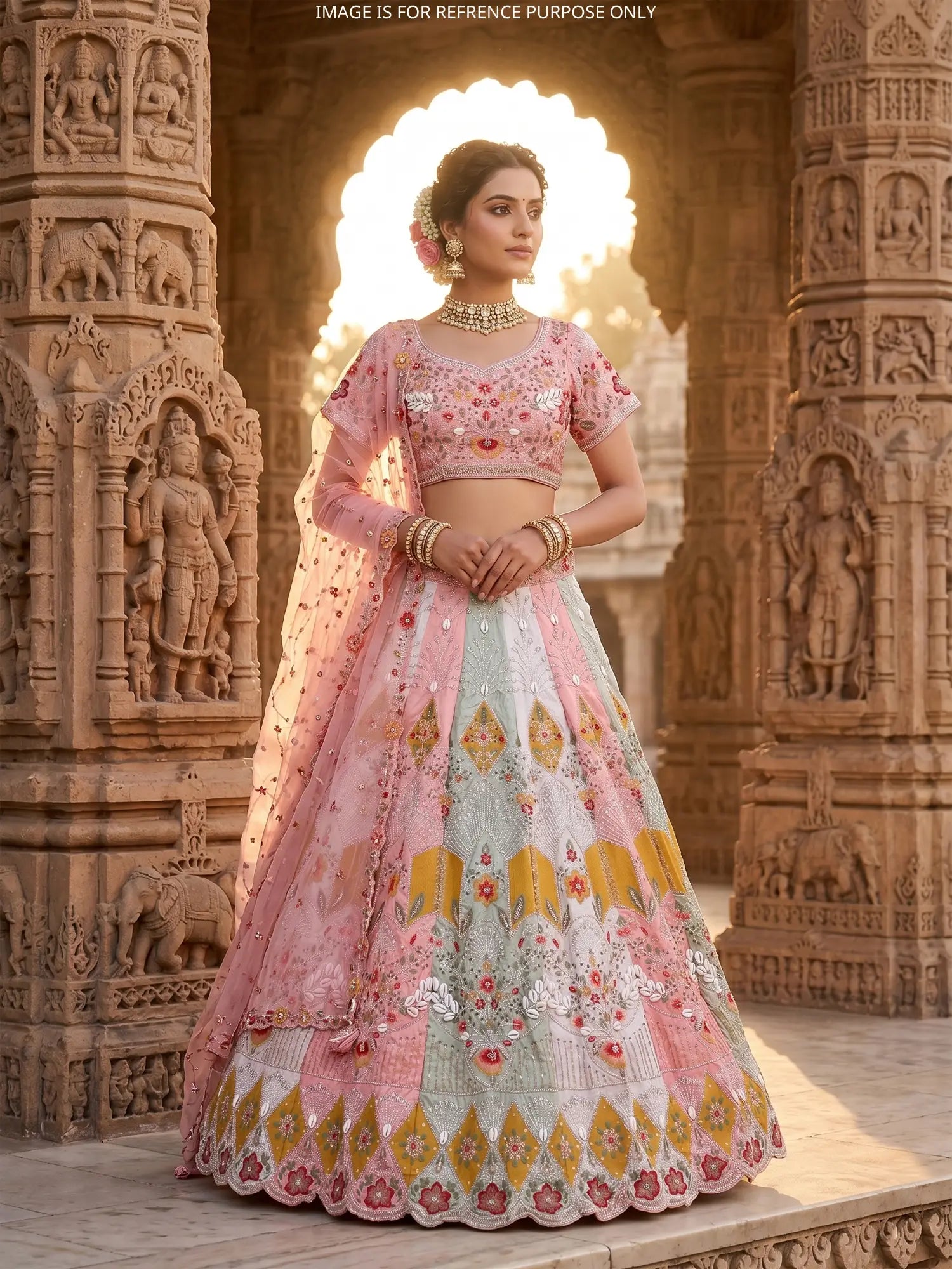 Buy Exclusive Multi Color Silk Lehenga With Luxury Designer Work For Special Occasions