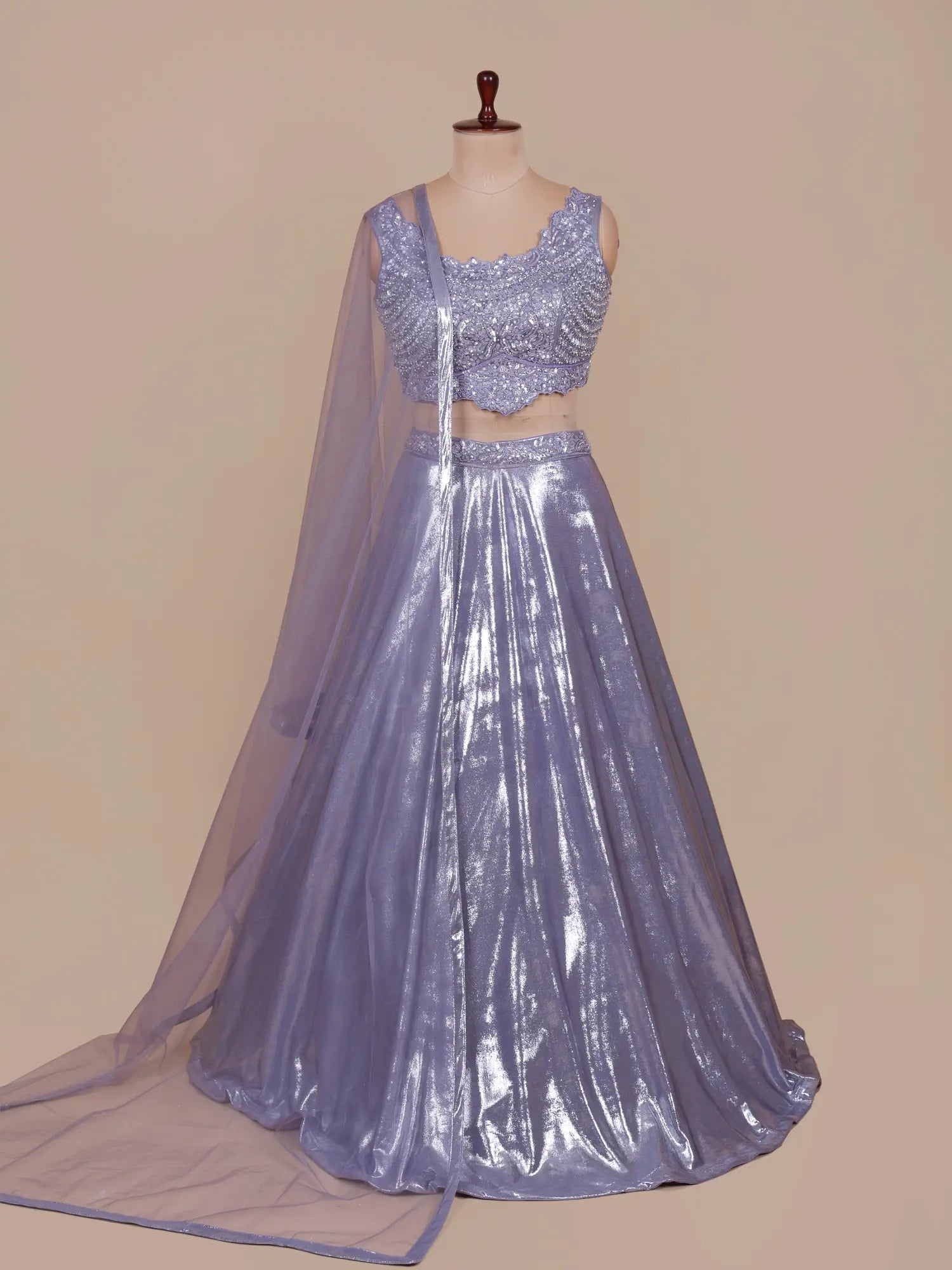 Elite Affordable Lavender Lehenga With Designer Couture Embroidery