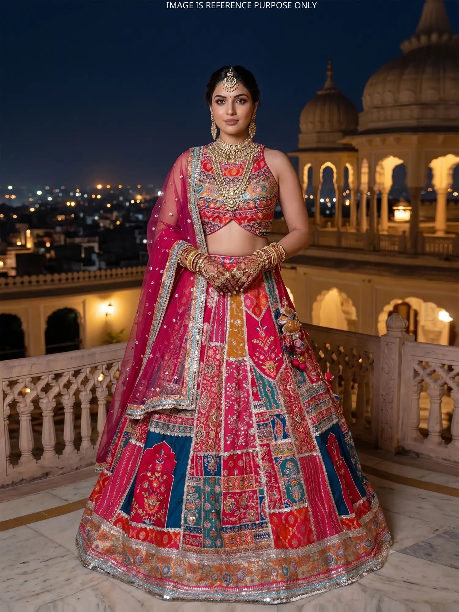 Buy Premium Multi Color Designer Lehenga Choli Crafted In Royal Style