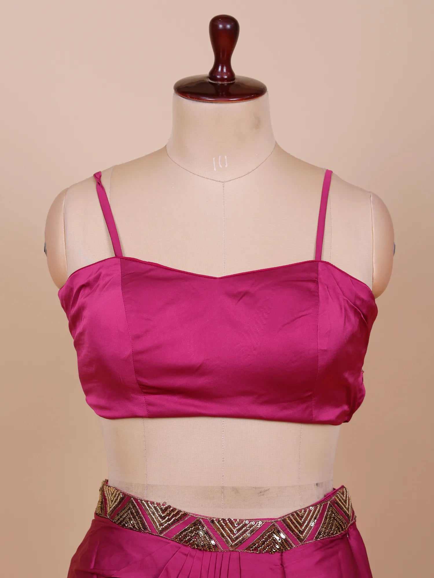 Buy Designer Pink Indo Western Pre-Draped Saree With Premium Embroidery Work Online