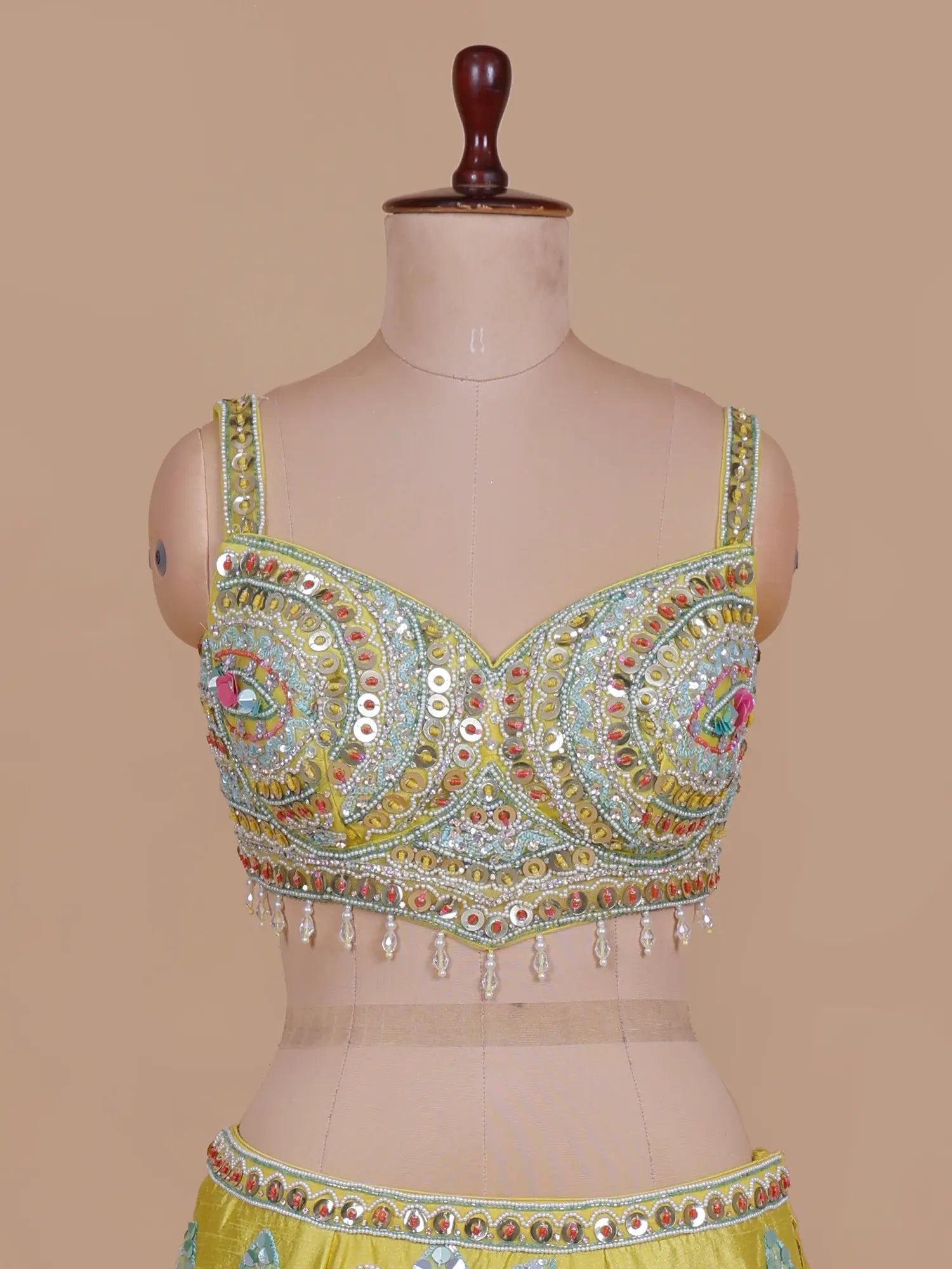 Trendy Yellow PDP-Inspired Silk Haldi Lehenga With Designer Finish