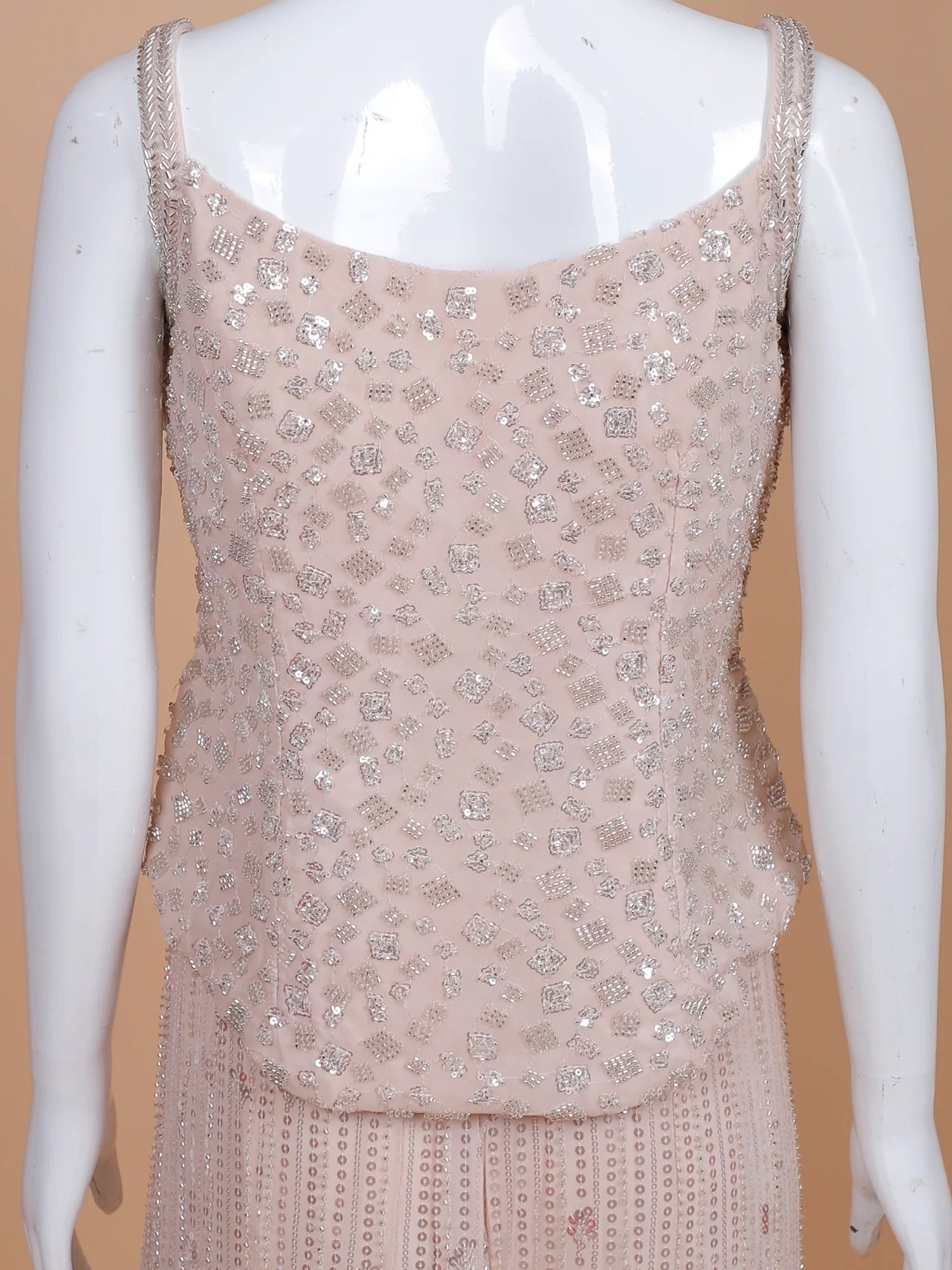 Buy Blush Pink Georgette Indo Western Suit Wholesale Collection