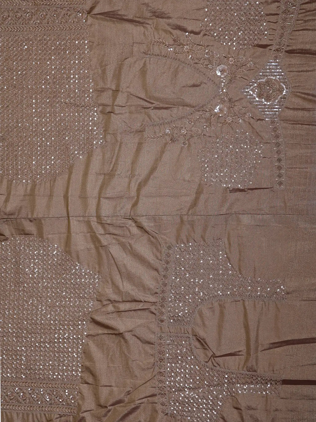 Rare Edit Dual Tone Silk Lehenga In Cut Dana Sequin Detailing