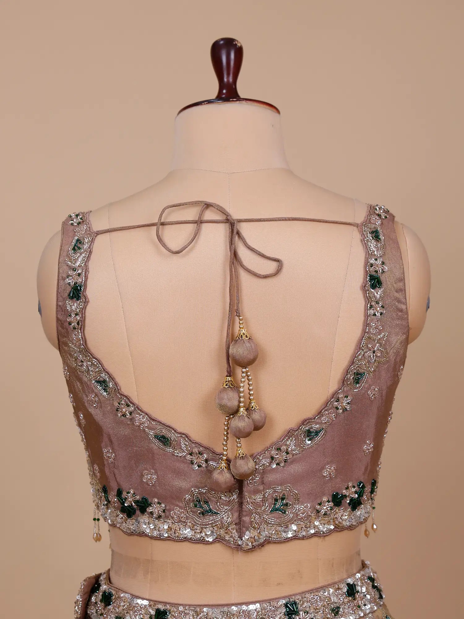 Luxury Premium Copper Shimmer Lehenga Choli Zardosi Work