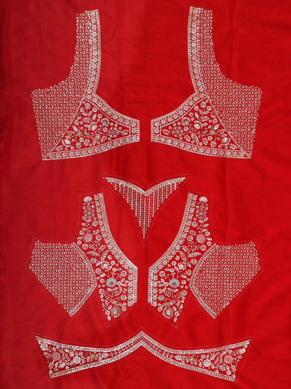 Grand Red Silk Wedding Lehenga with Peacock Embroidery and Stone Work