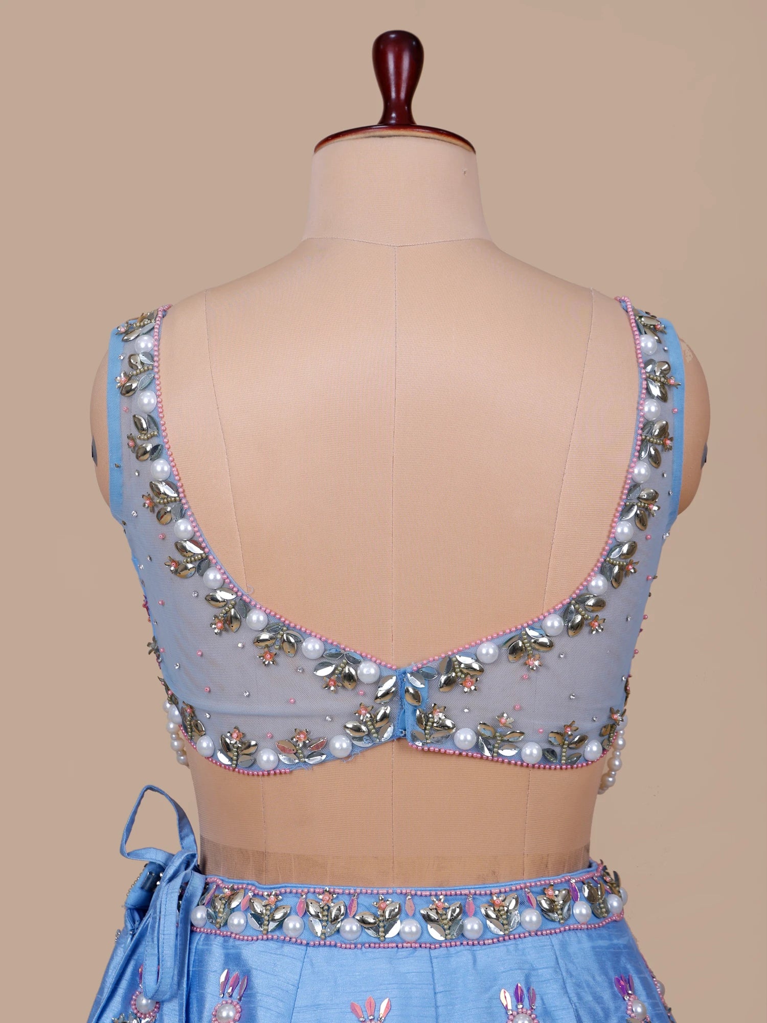 Light Blue designer lehenga online shopping at affordable price