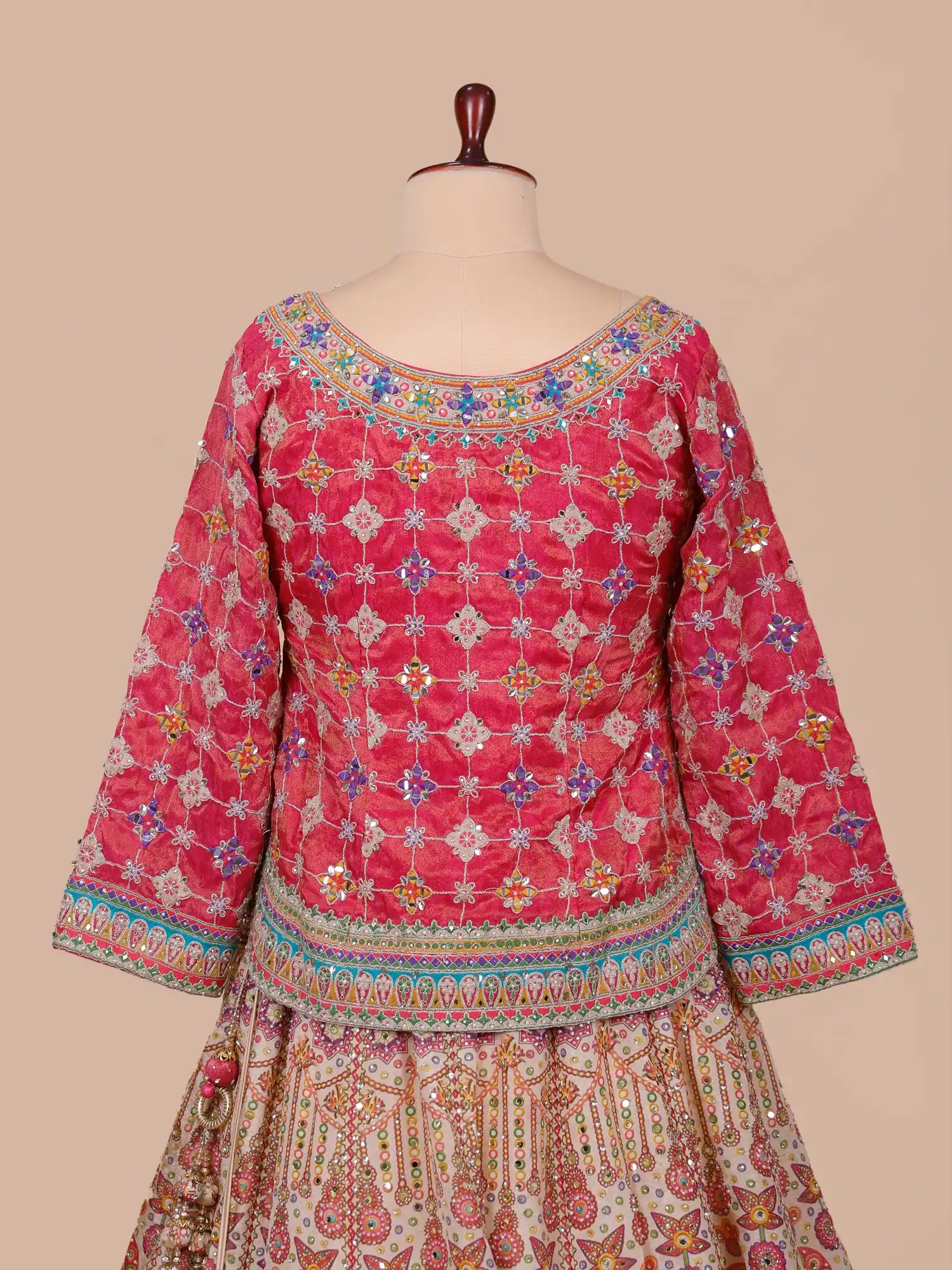 Buy Designer Multi Color Silk Lehenga Choli Online India
