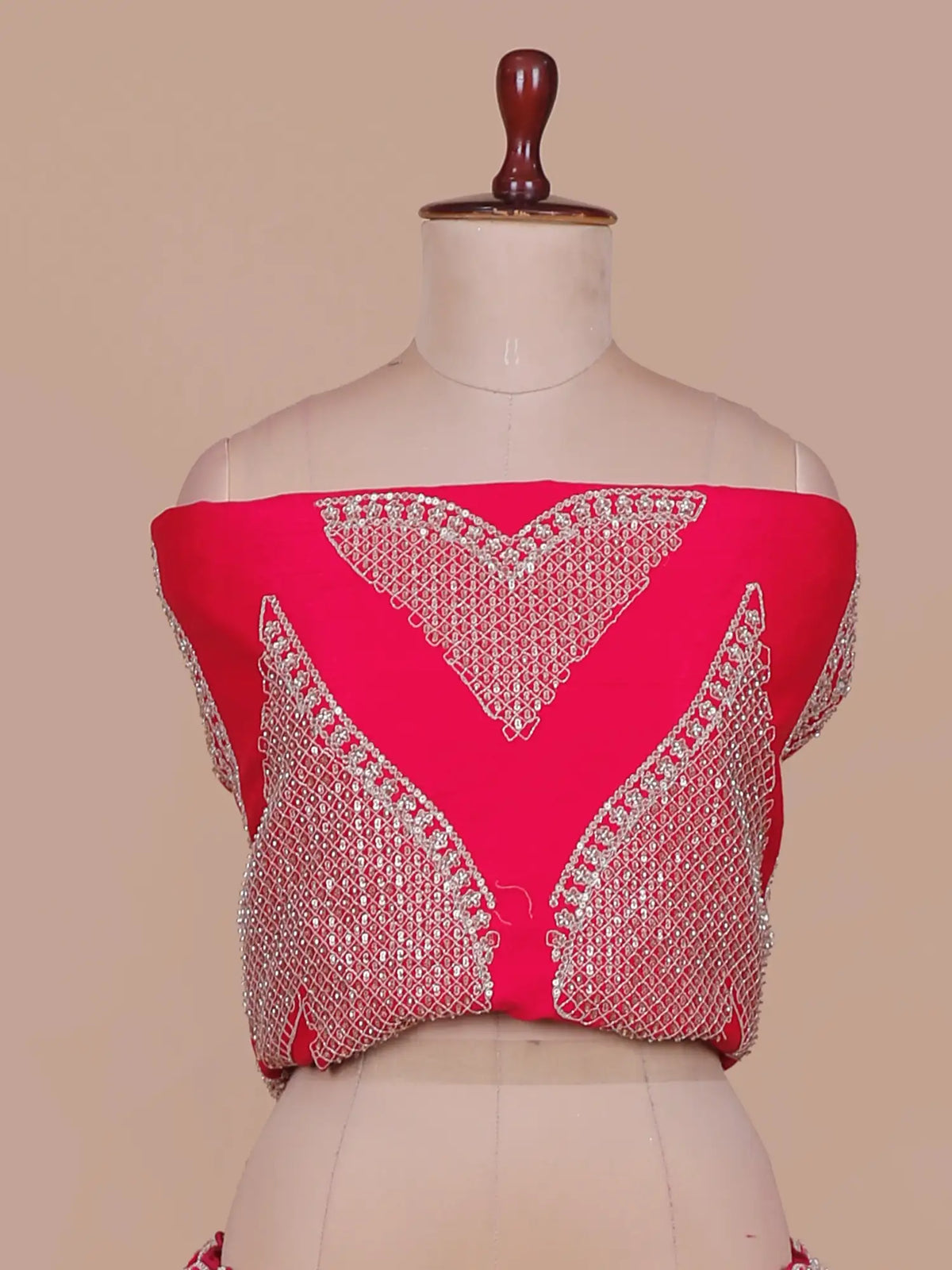 Luxury Rani Red Silk Lehenga with Doli Ceremony and Peacock Embroidery