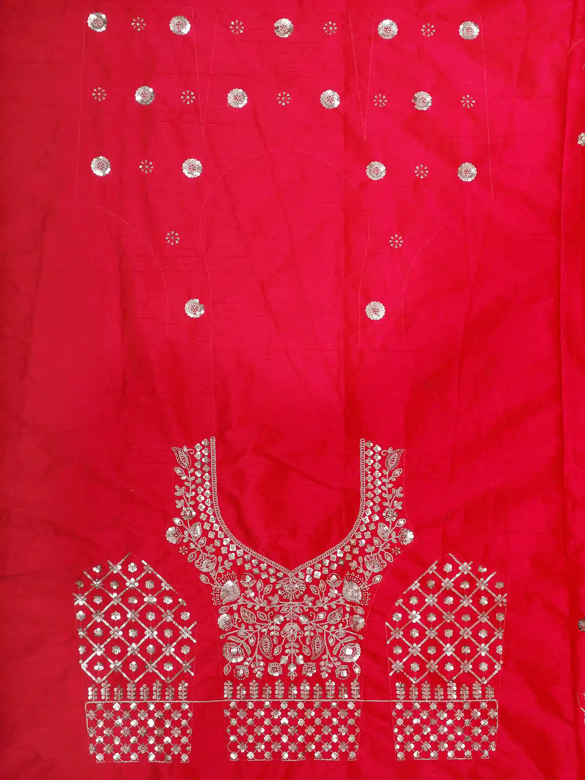 Couture Red Silk Bridal Lehenga Featuring Elephant Jharokha Embroidery