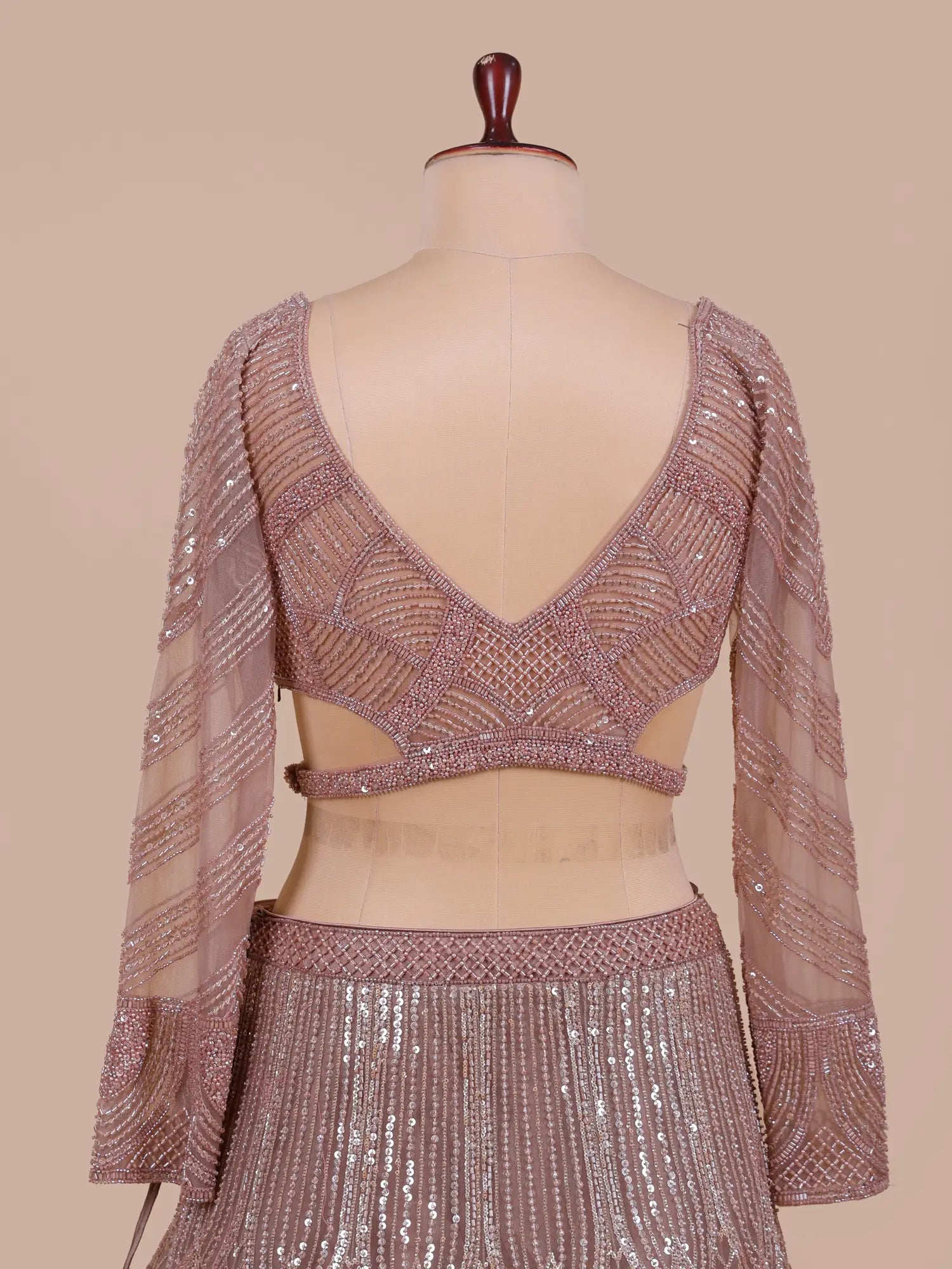 Stylish Rose Pink Designer Net Lehenga Choli With Beads Work