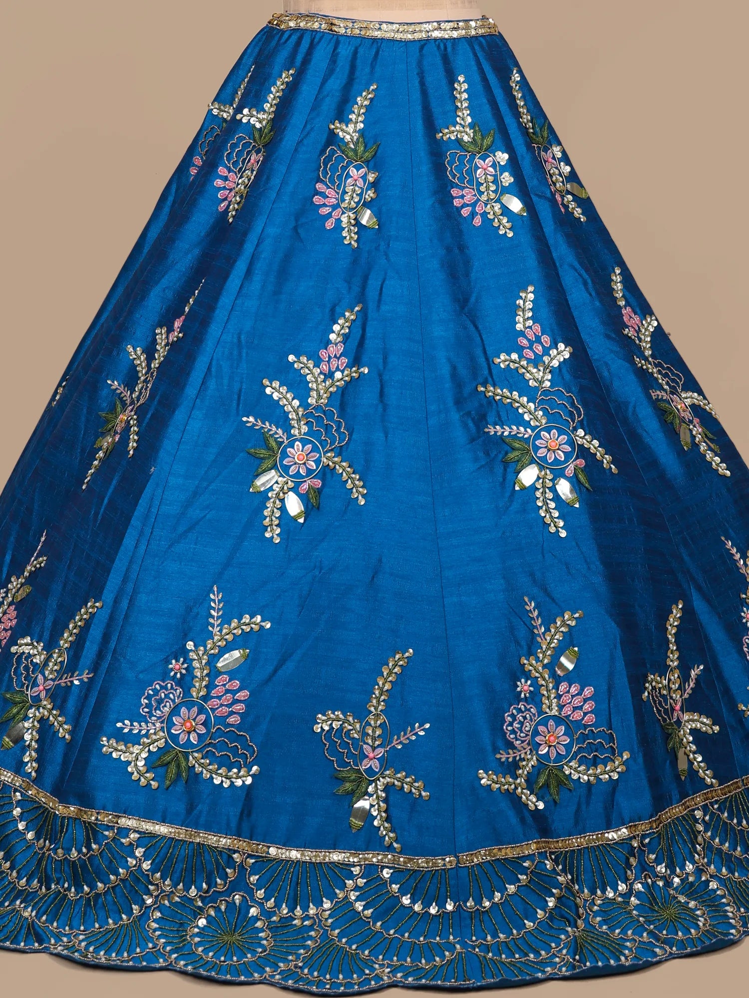 Royal Blue Raw Silk Lehenga Buy Online Wedding Wear Design