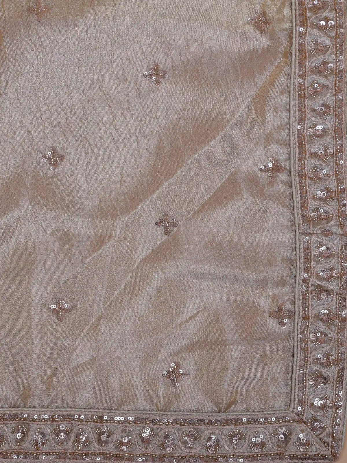 The Two Tone Edit Unstitched Silk Lehenga In Bead Cut Dana Embroidery