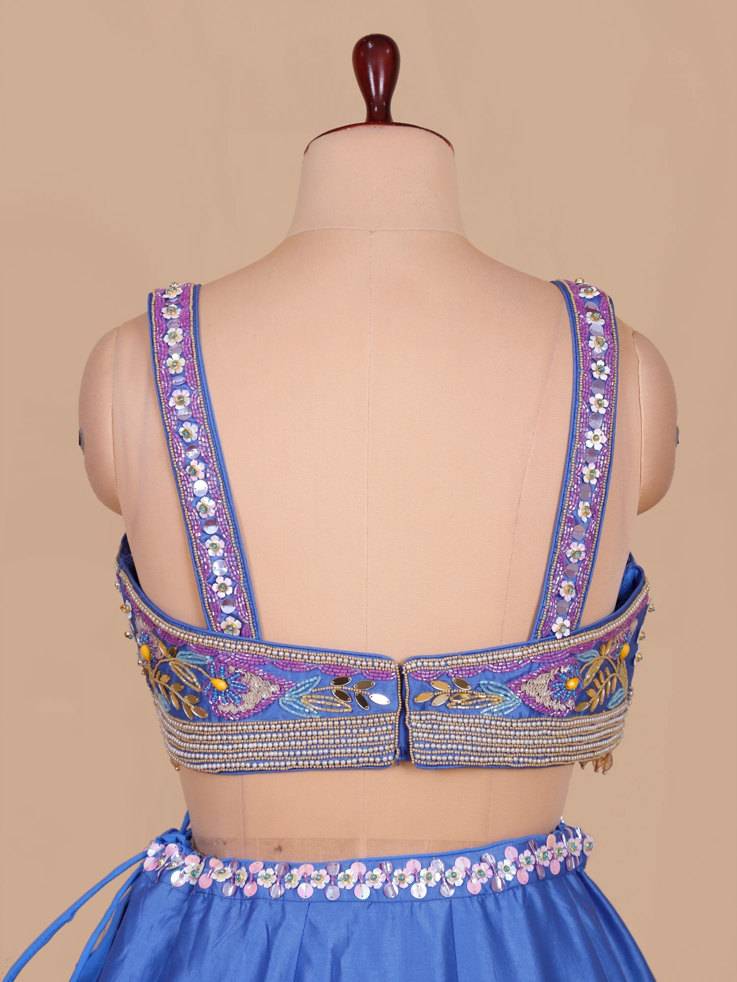 Designer Shahnoor Royal Blue Silk lehenga for wedding