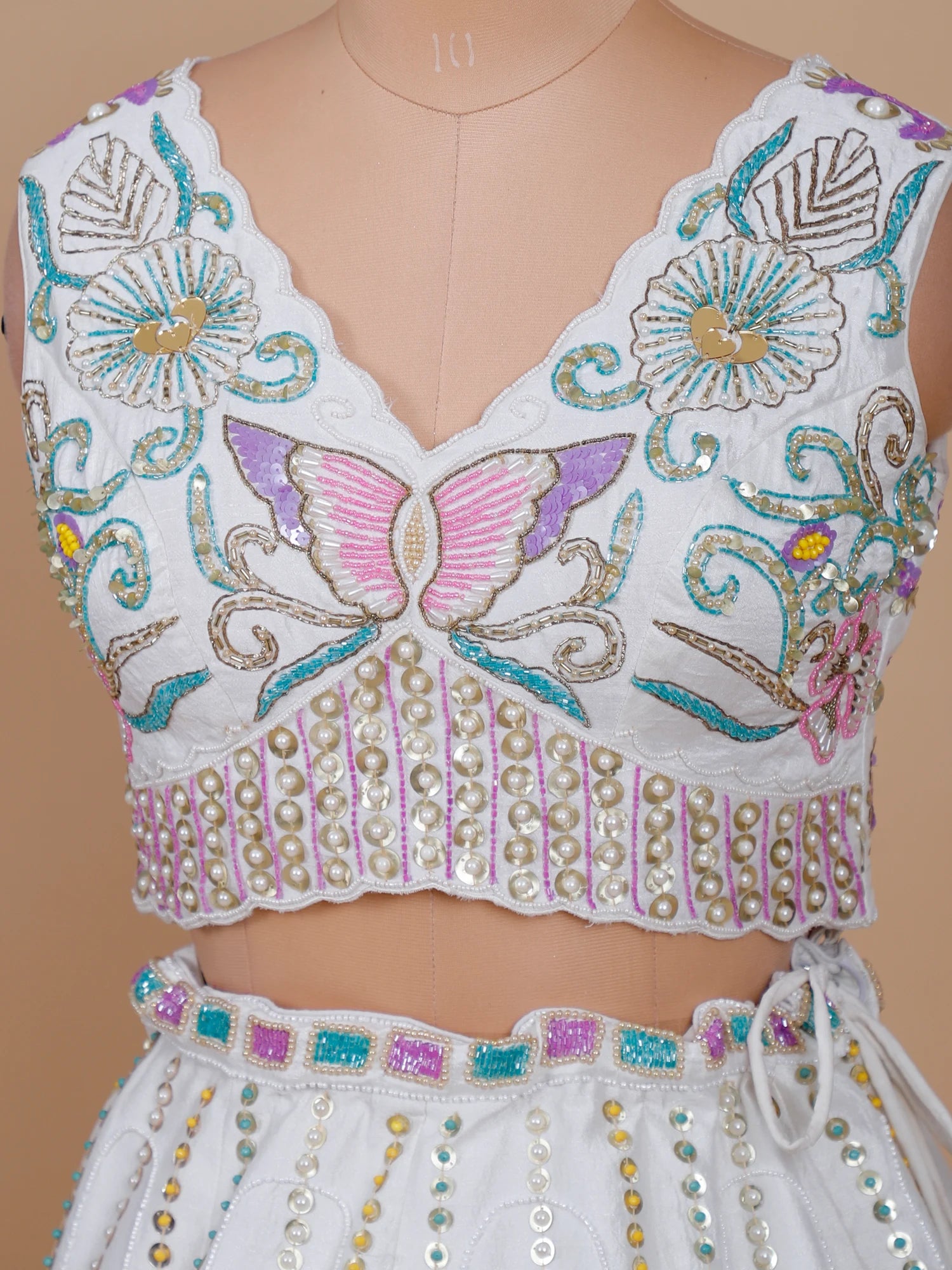 White Designer Raw Silk trending white lehenga 2026