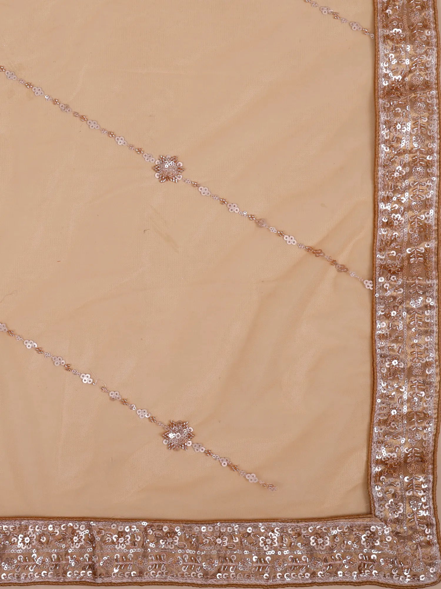Luxe Contrast Dual Tone Silk Unstitched Lehenga With Threadwork