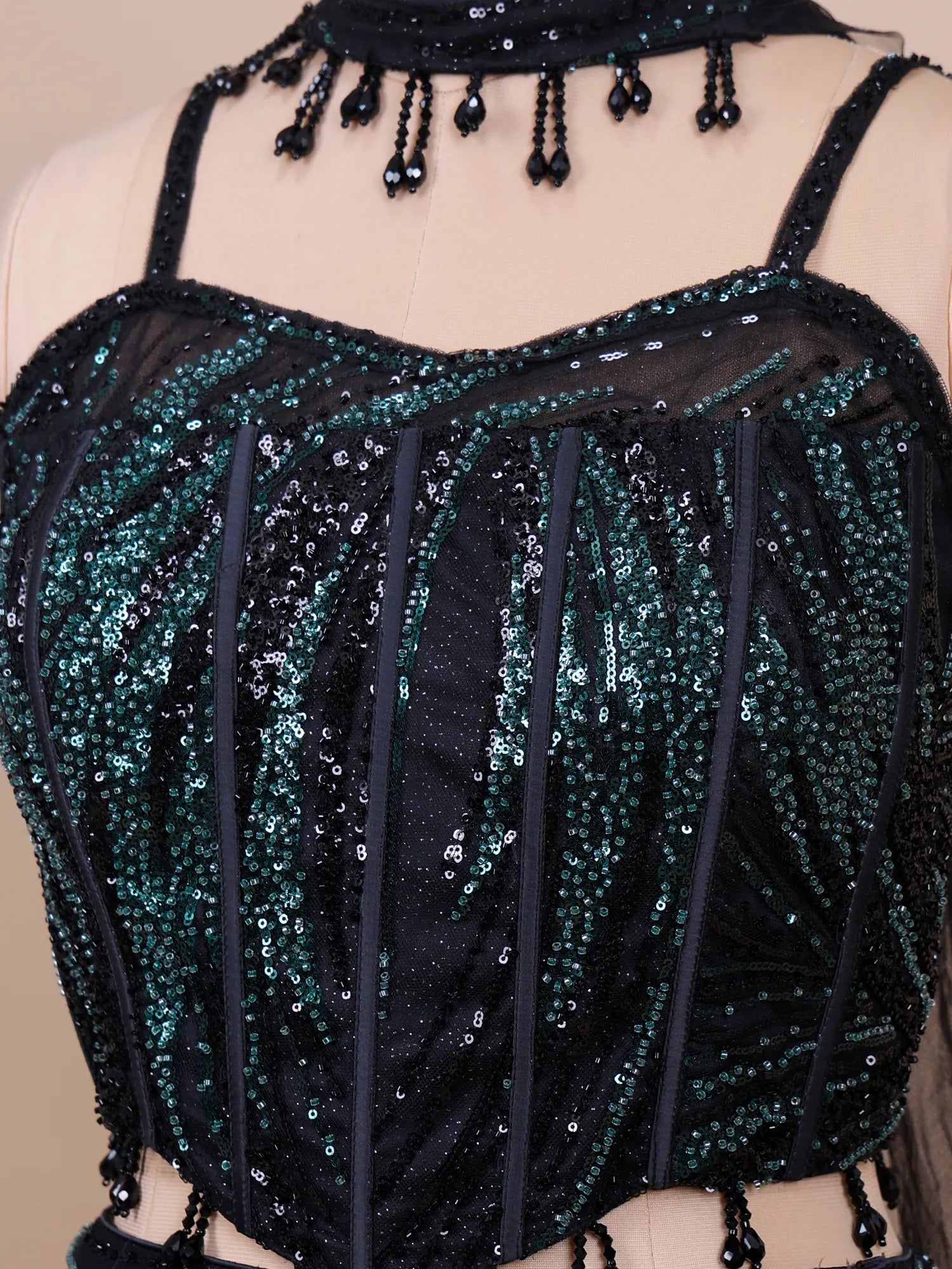 Black Net Fishcut Lehenga With Sequins Work Best Party Wear Outfit