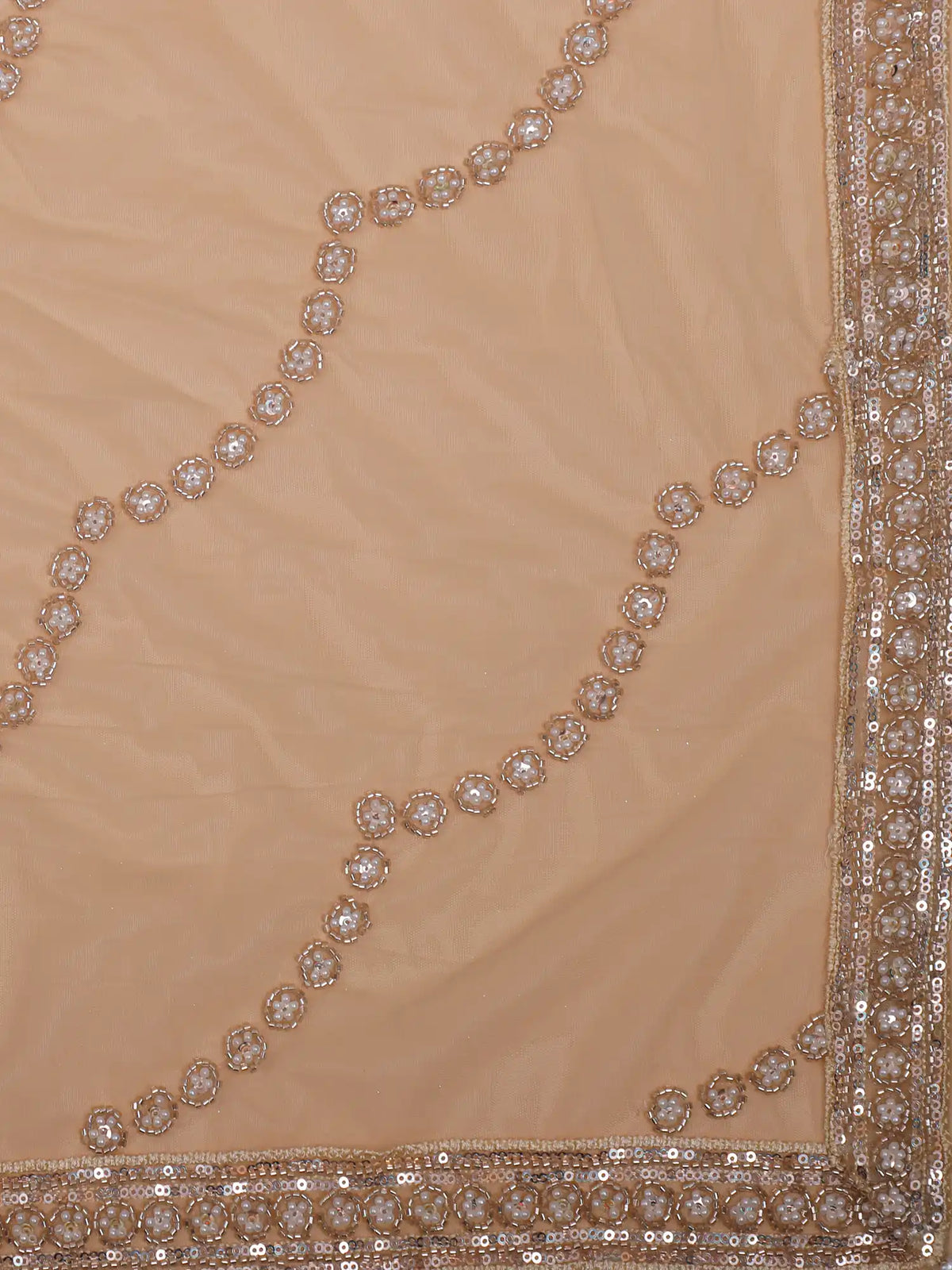 Dazzling Champagne Gold Front Open Indo Western Lehenga with Beaded Detailing