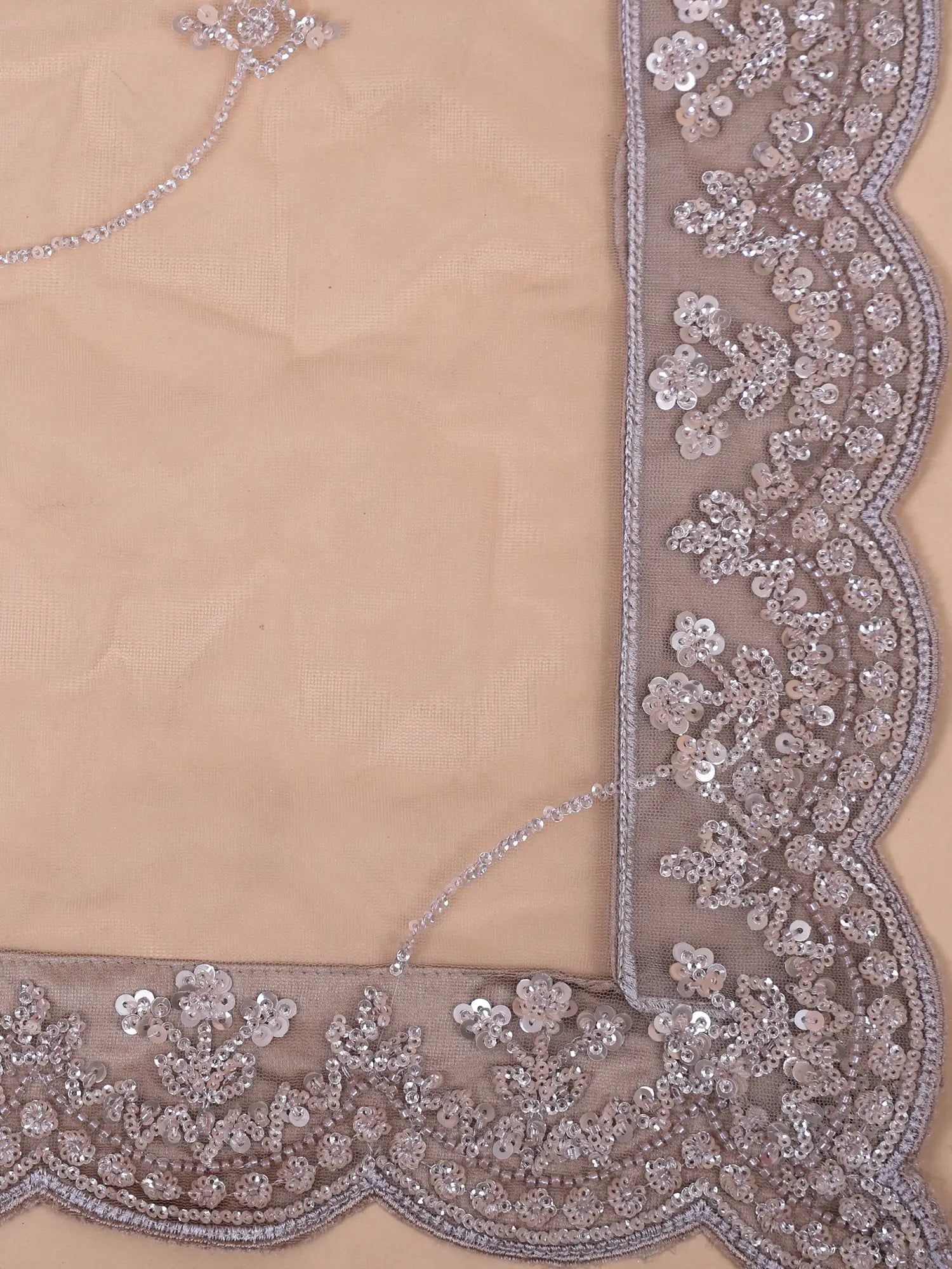 Get Premium Choco Brown Net Lehenga Sequins Work Design