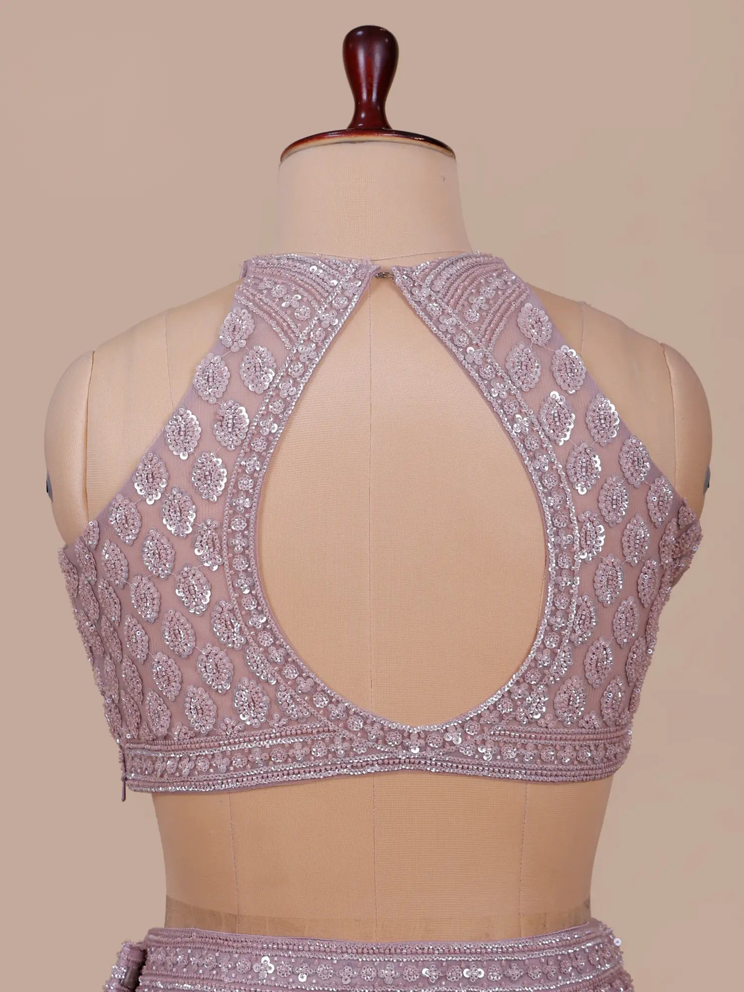 Celebrity Style Lavender Fishcut Lehenga Choli With Beads Work