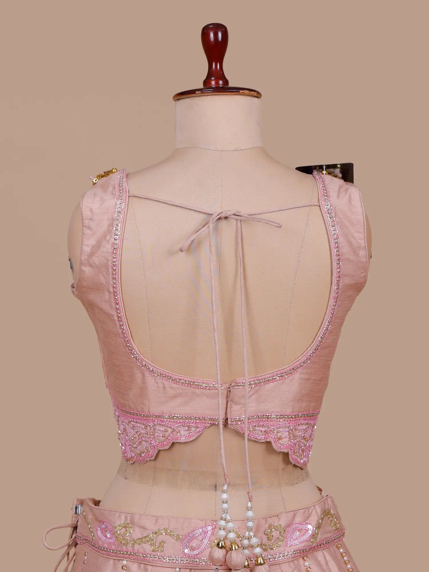 Premium Light Peach PDP Inspired Lehenga With Refined Designer Detailing