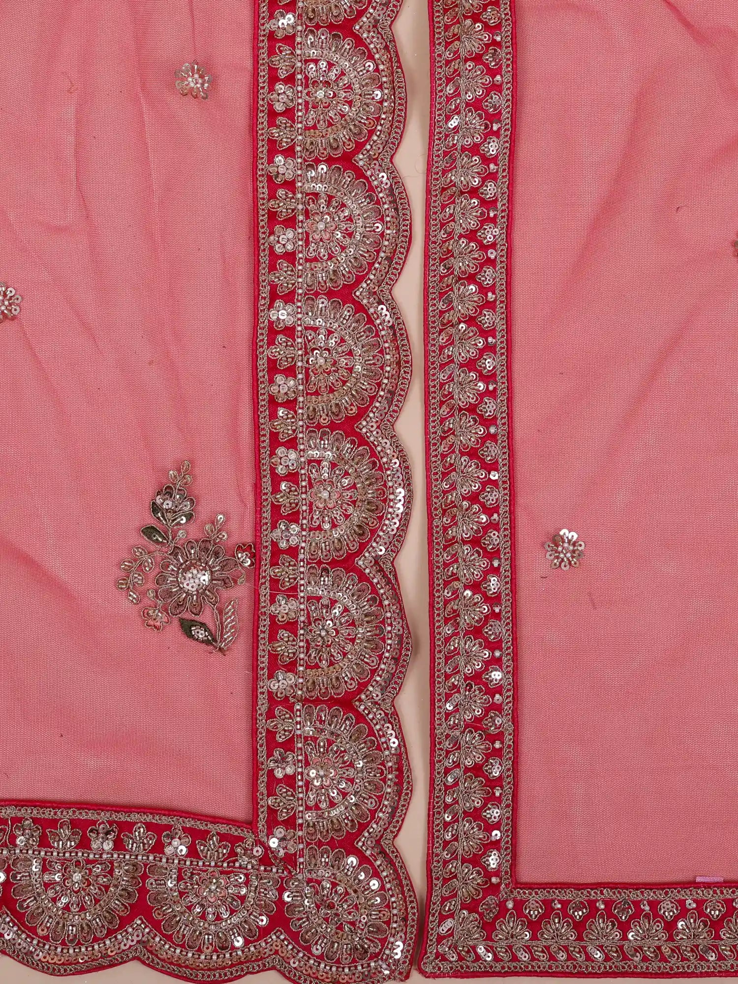 Rani Luxury Silk Bridal Lehenga Enhanced By Aari Dori Craft