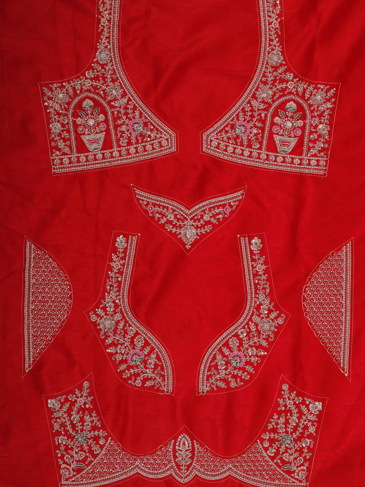 Discover Unique Red Bridal Lehenga Featuring Two-Tone Peacock Embroidery