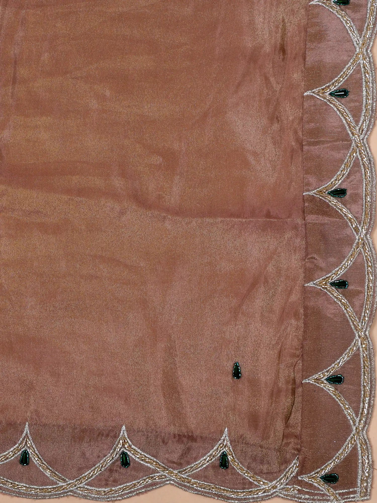 Luxury Premium Copper Shimmer Lehenga Choli Zardosi Work