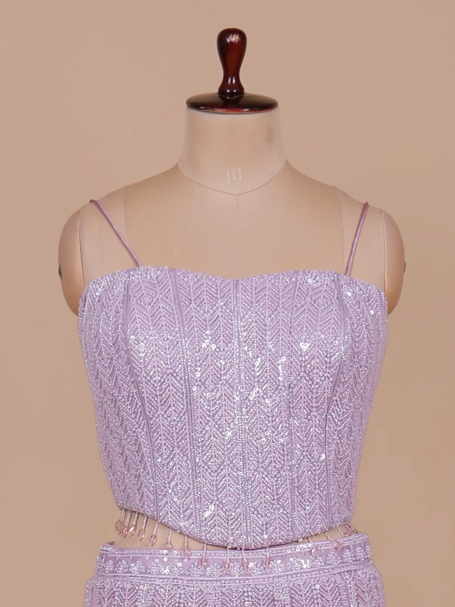 Luxury Lilac Fishcut Mermaid Lehenga For Wedding Occasions