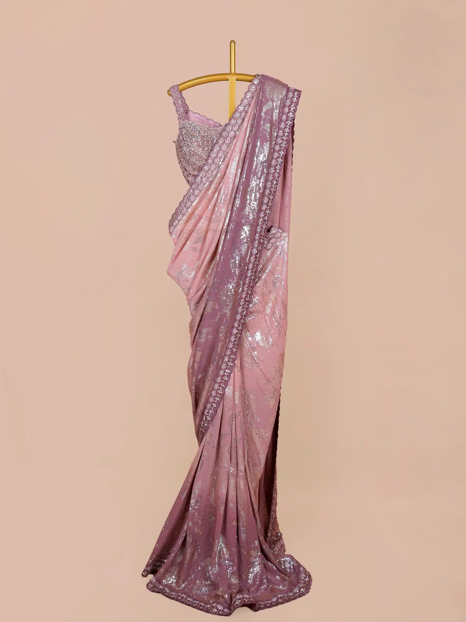 Pink Magenta Signature Glam Georgette Designer Saree