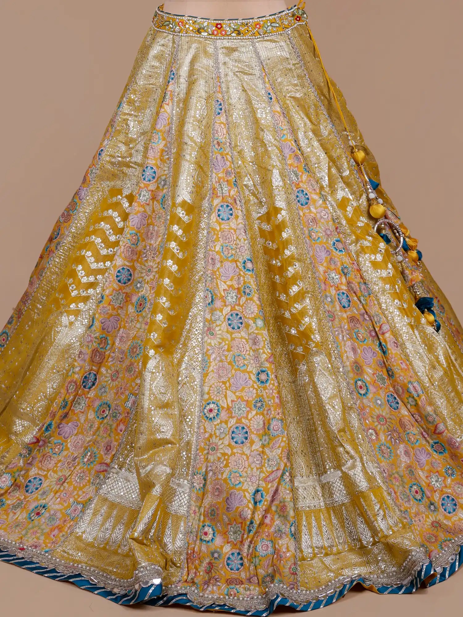 Premium Mustard Yellow Wedding Lehenga Choli Set With Heavy Designer Work