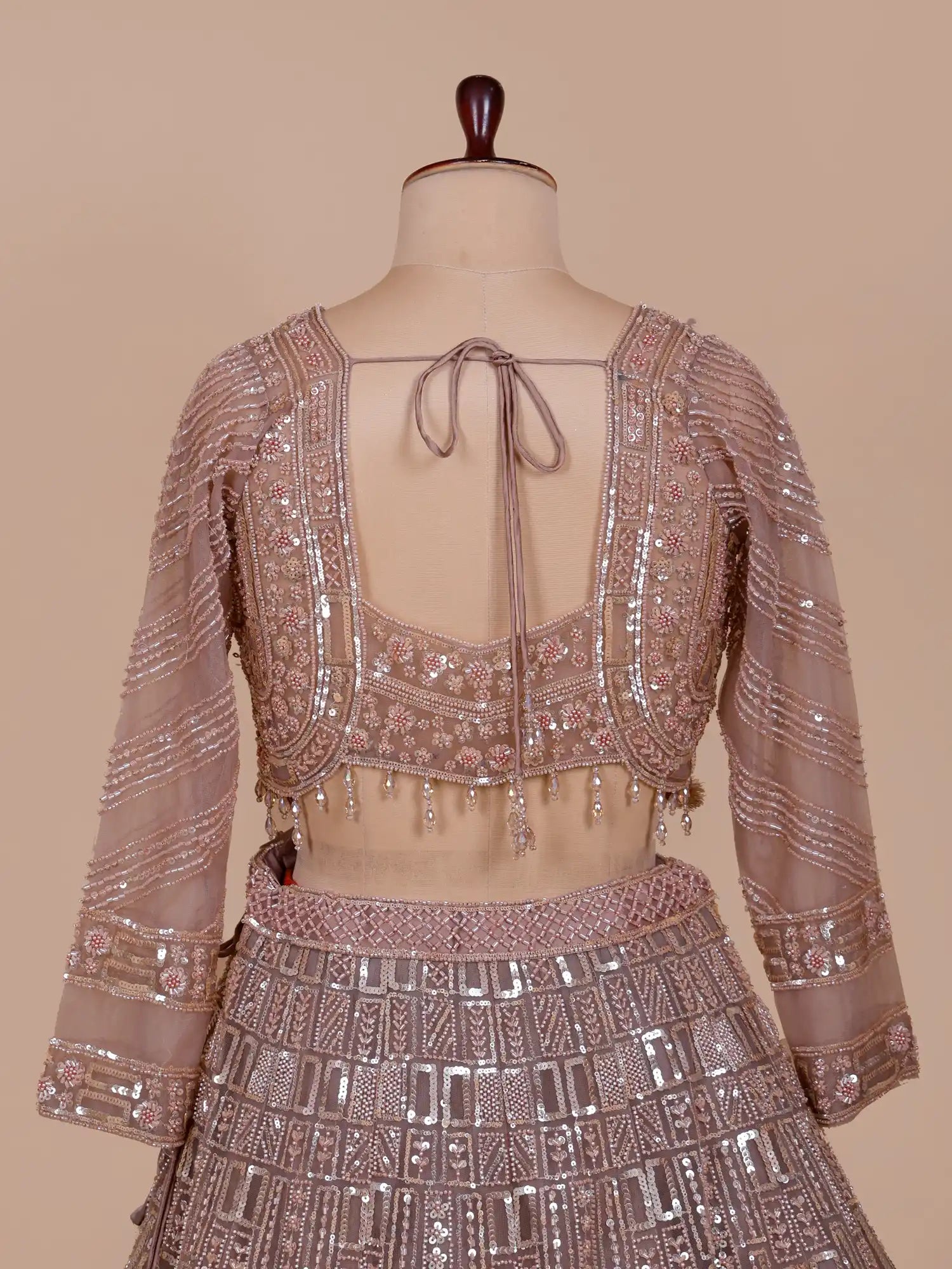 Shop Iconic Onion Pink Lehenga With Luxury Crystal Embellishments