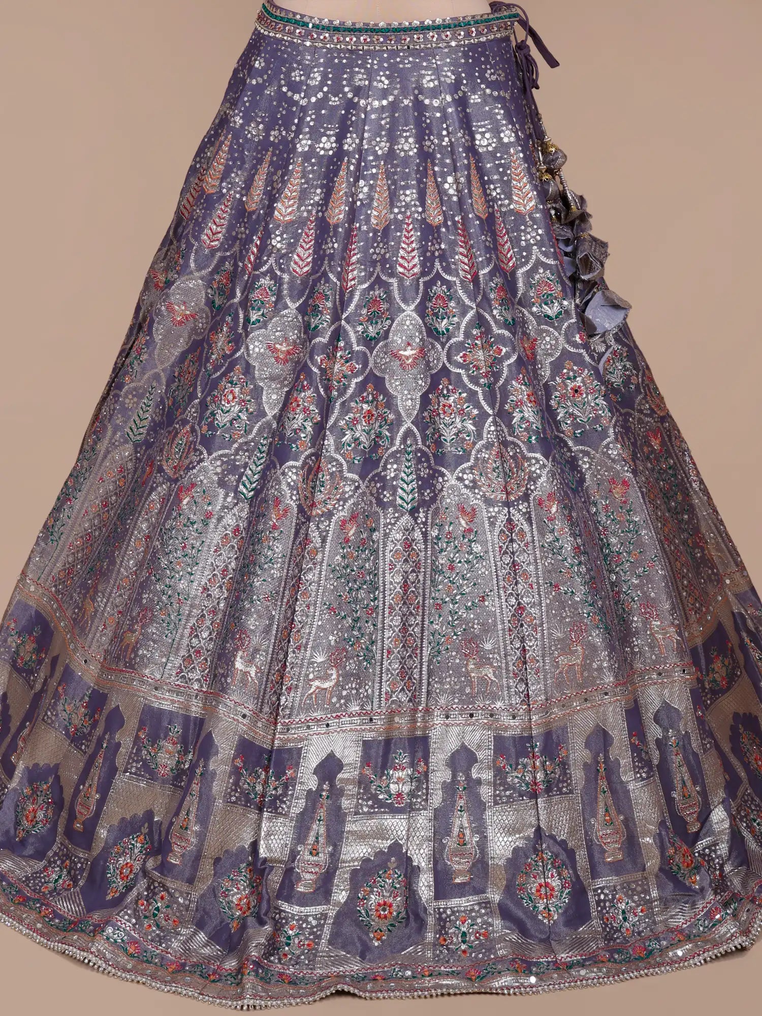 Magnificent Purple Banarasi Silk Lehenga With Couture Artisan Work