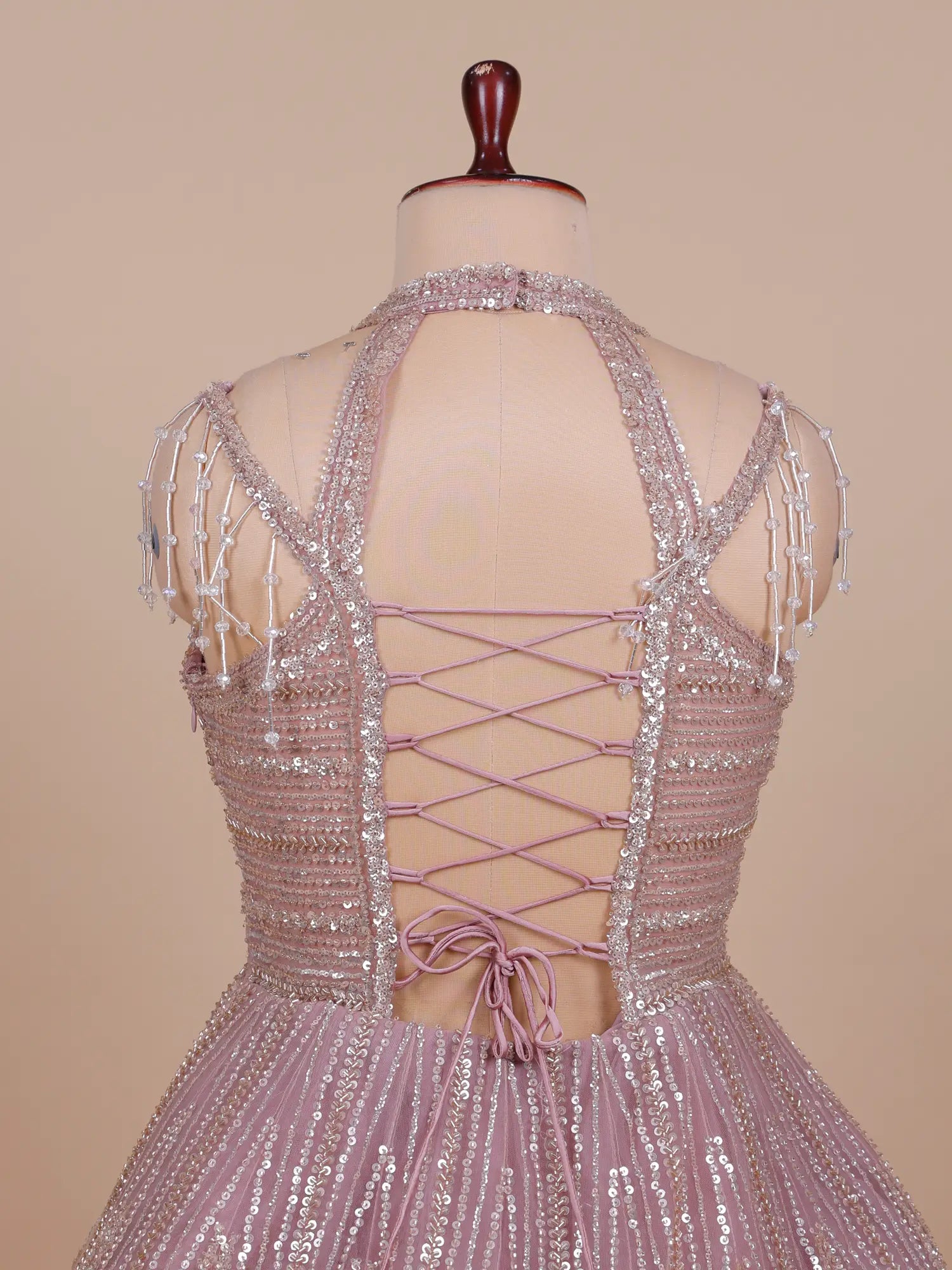 Shop Onion Pink Gown With Luxury Handwork Finish For Special Occasions