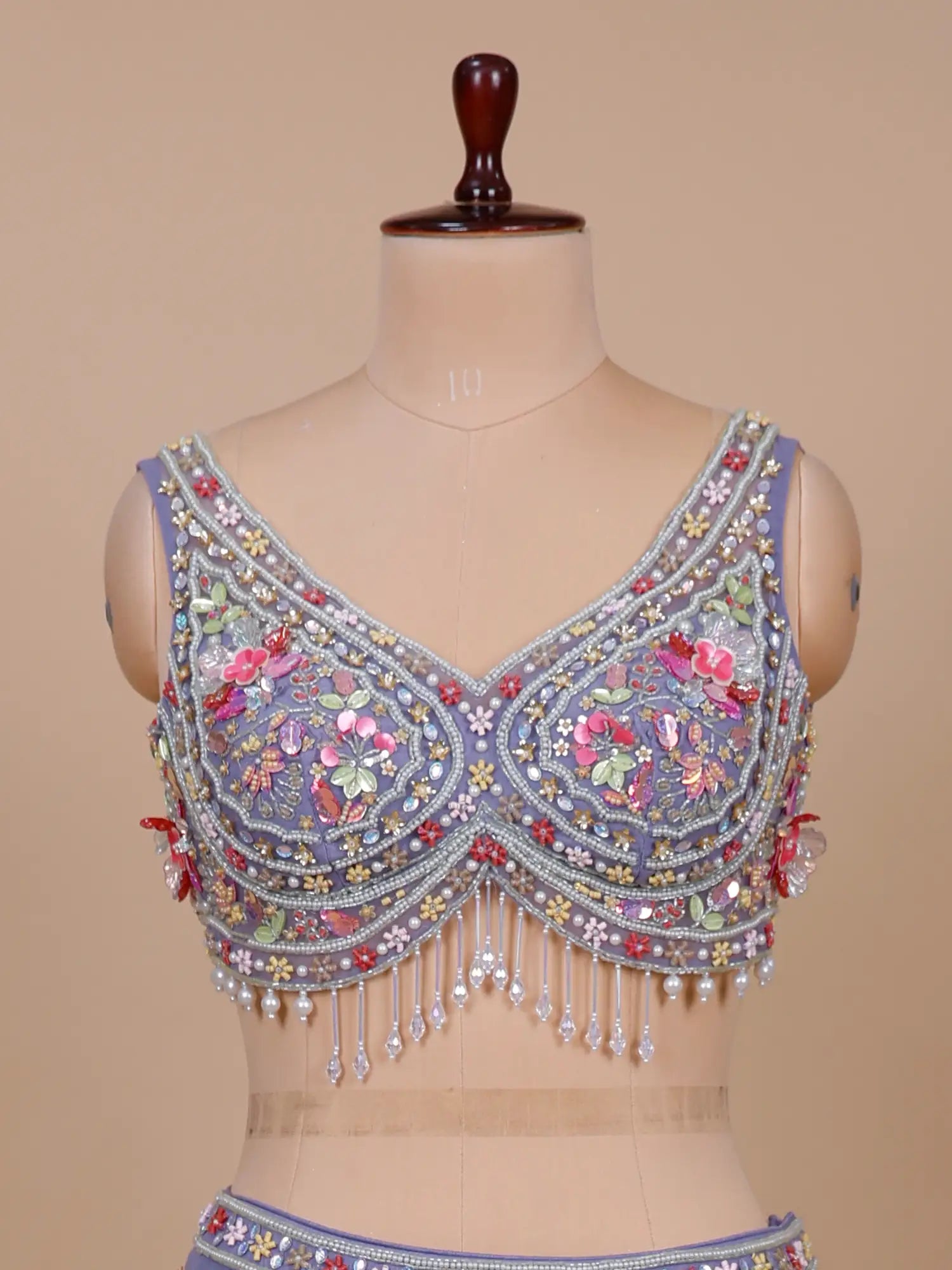 Multi Color Net Lehenga Party Wear Sequins Work Design