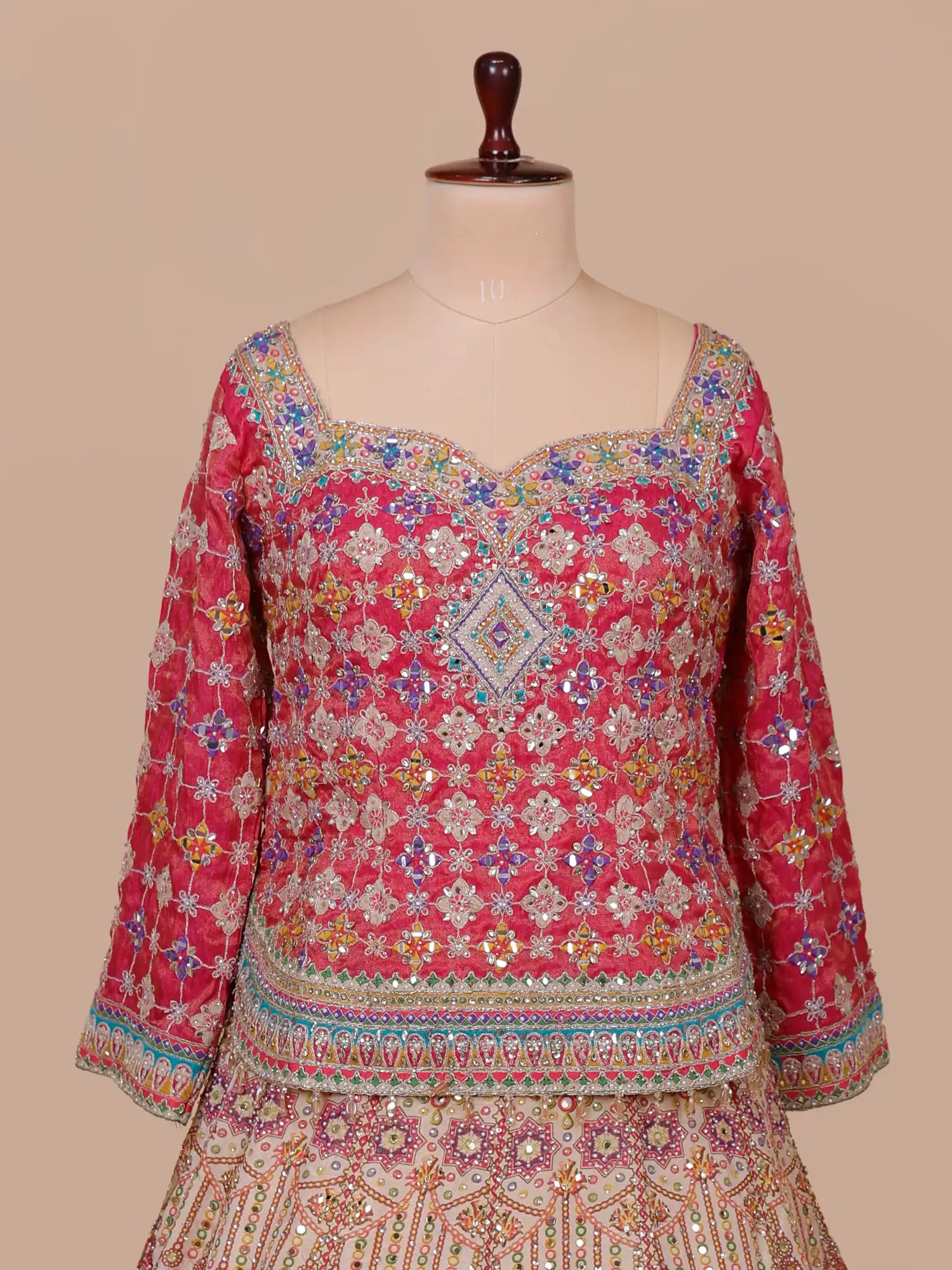 Buy Designer Multi Color Silk Lehenga Choli Online India