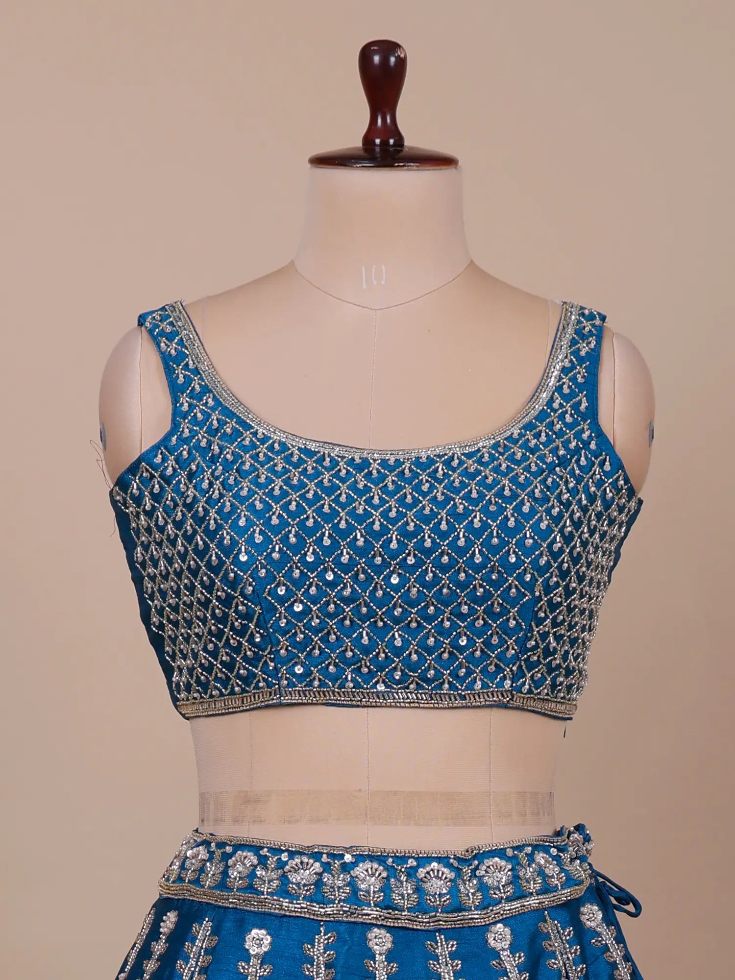 Get This Designer Royal Blue Silk Lehenga With Heavy Work