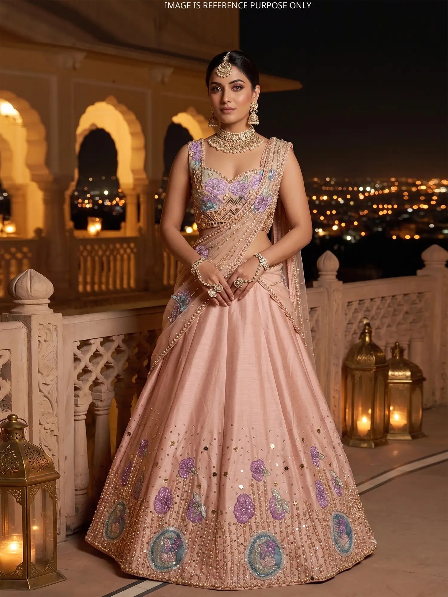 Get Magnificent Peach Designer Lehenga Online for Elegant Occasions