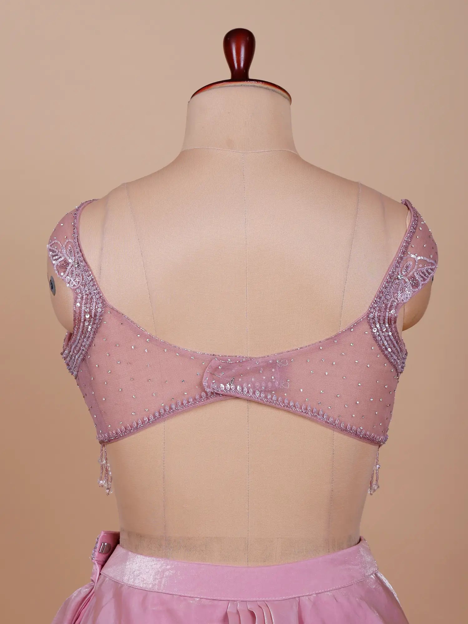 Iconic Pink jimmy choo Drape Lehenga With Designer Finish