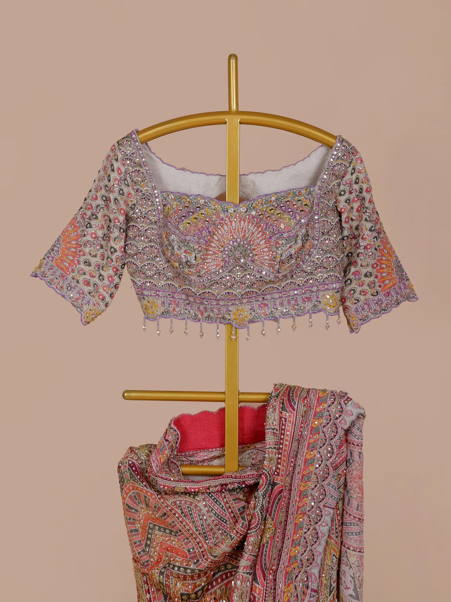 Discover Premium Multicolor Printed Silk Saree Crafted For Designer Elegance