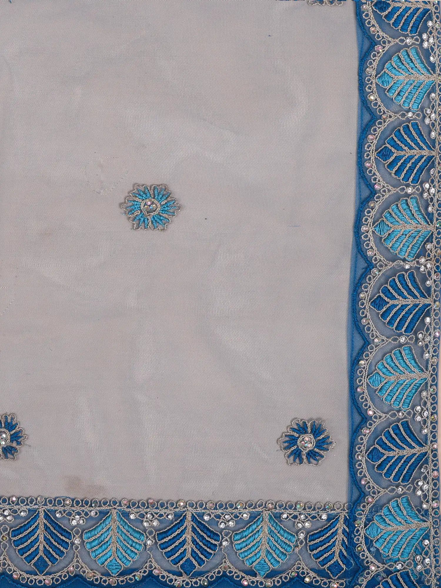 Shop Lavish Blue Indo Western Lehenga With Rich Handwork