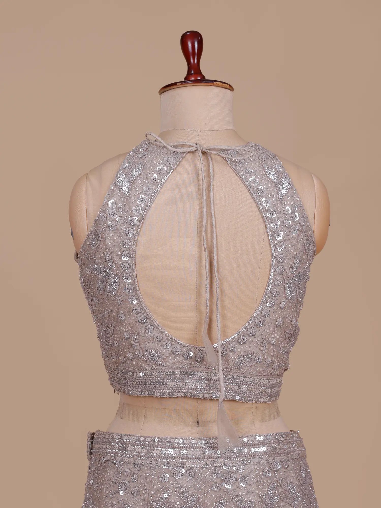 Champagne Mermaid Couture Lehenga With Elegant Handwork