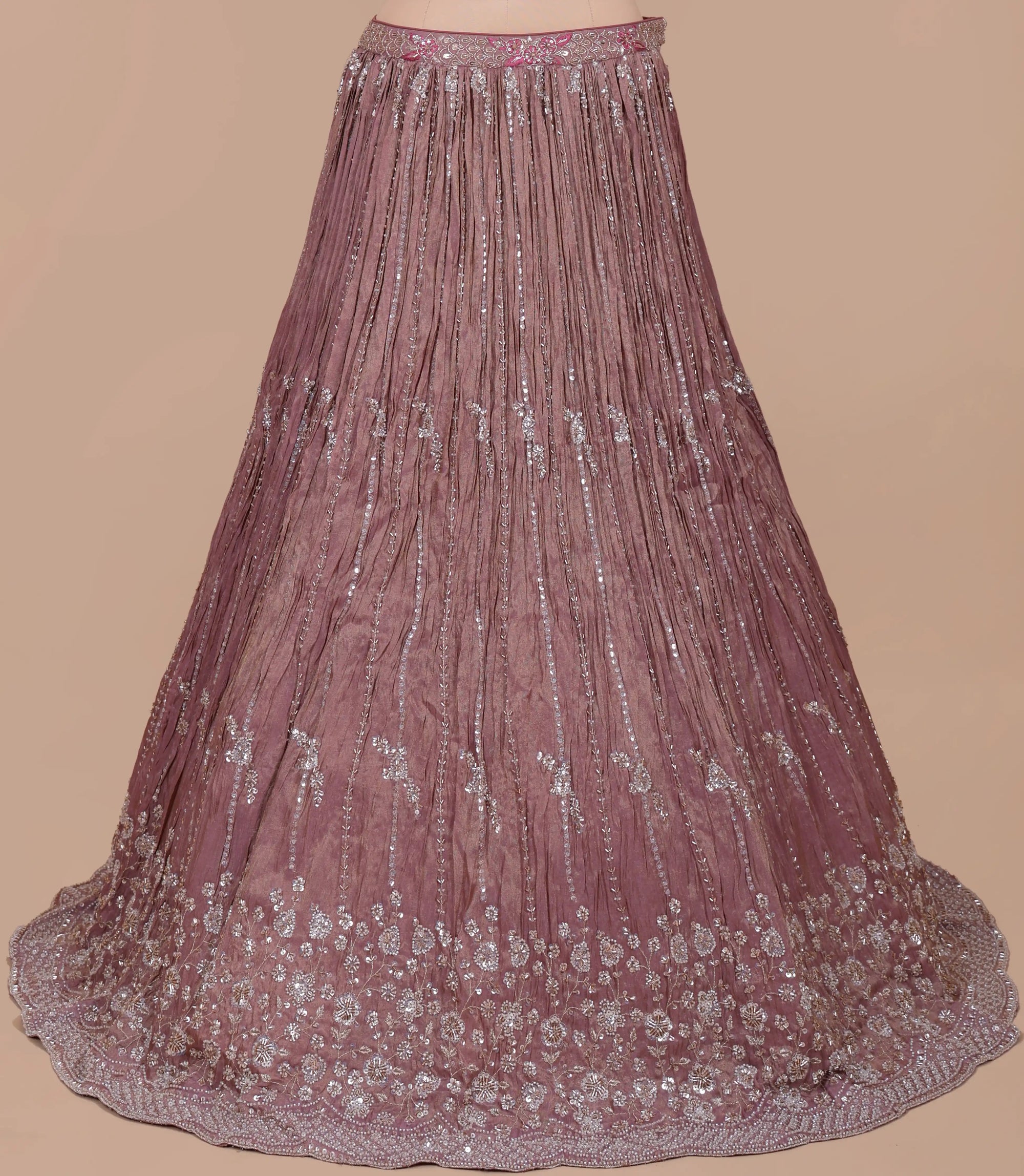Onion Pink Designer Lehenga Choli Crafted With Artisan Detailing