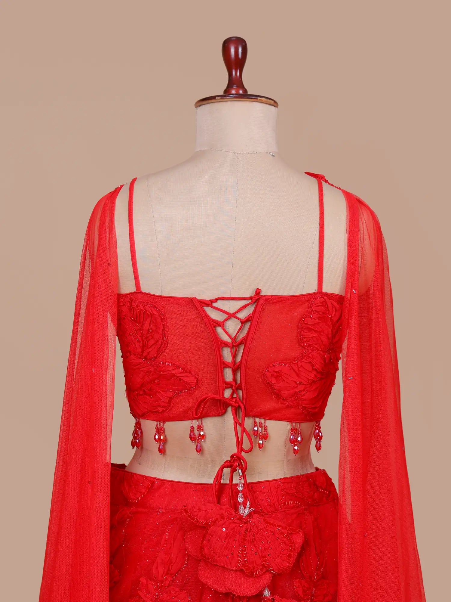 Buy Red Mermaid Fishcut Lehenga Online With Designer Appliqué Work