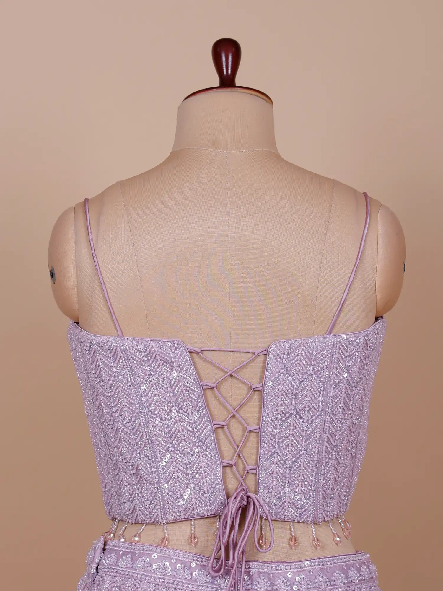 Luxury Lilac Fishcut Mermaid Lehenga For Wedding Occasions