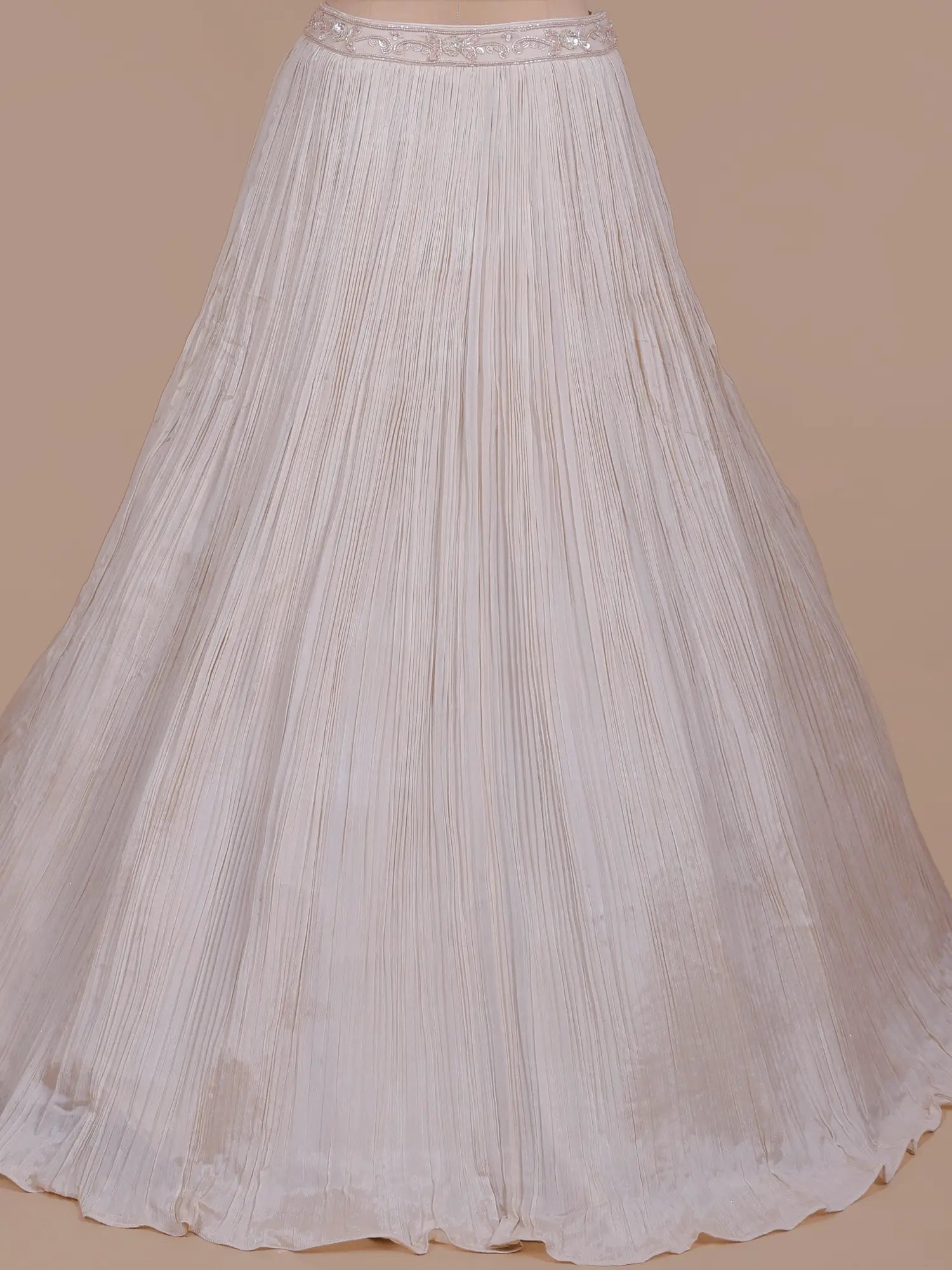 Modern Off White Wedding Lehenga With Couture Designer Detailing