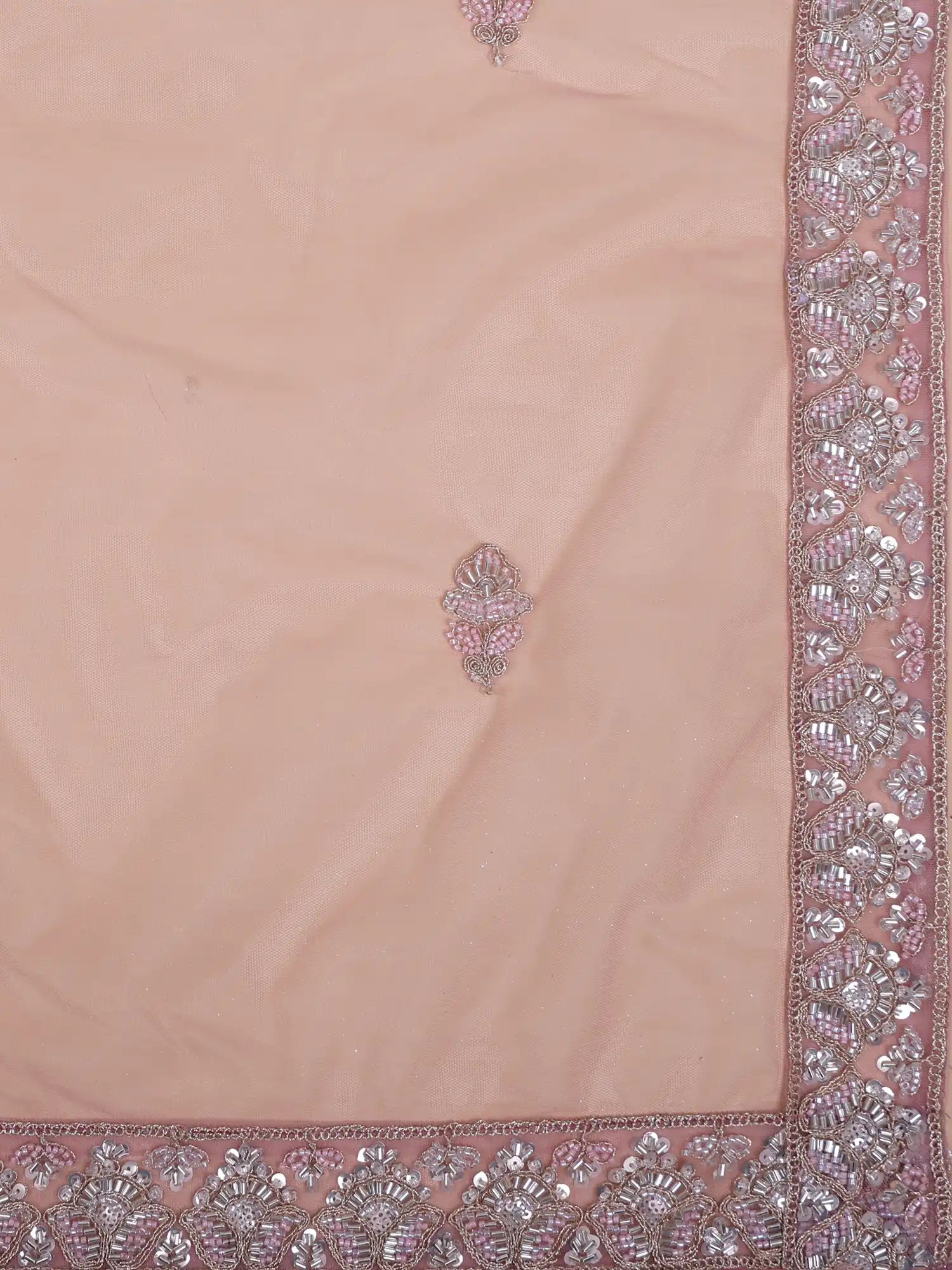 Trendy Onion Pink Lehenga Choli With Sequins And Feather Work
