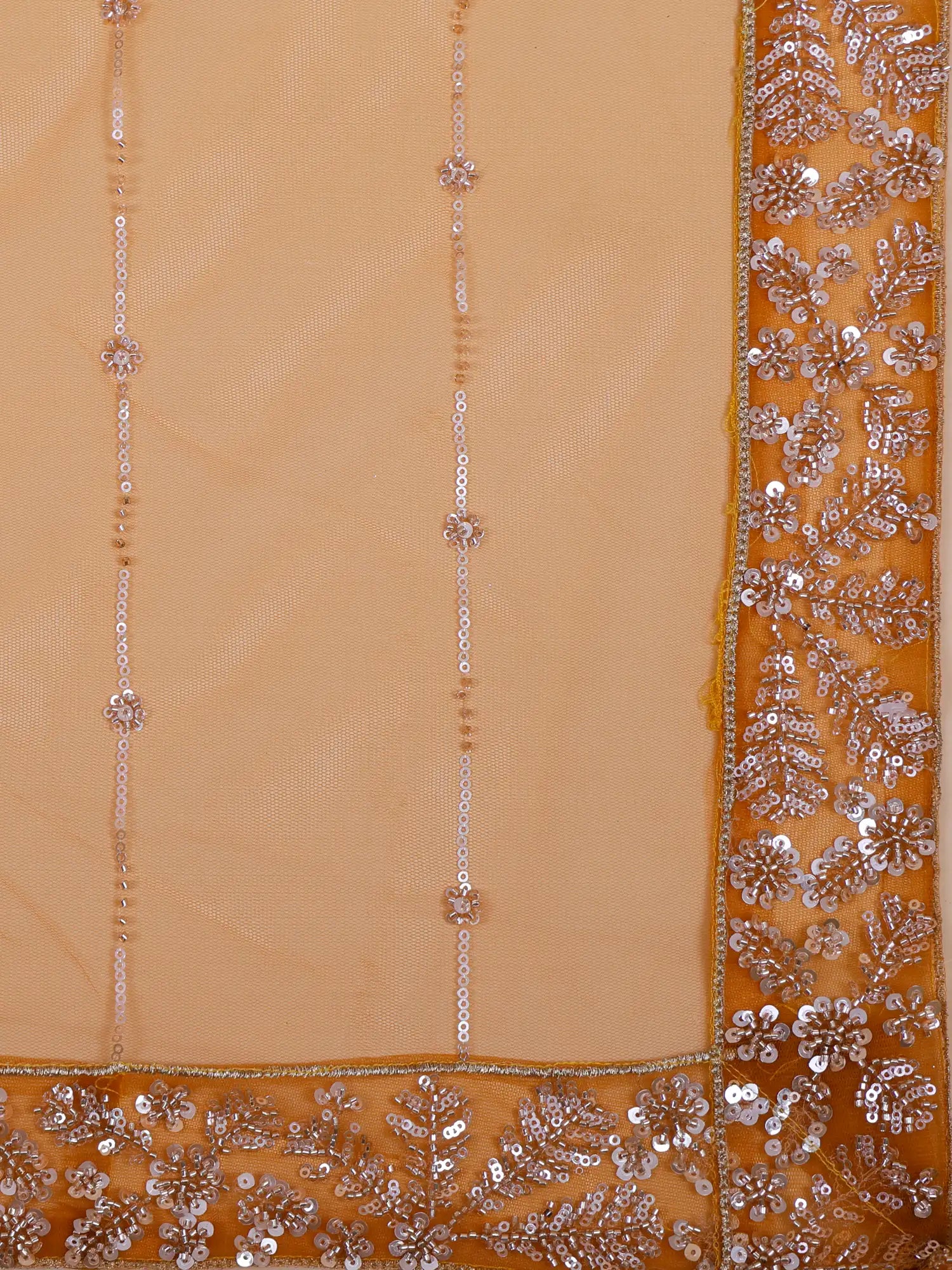 Exclusive Orange Net Lehenga With Designer Work For Weddings