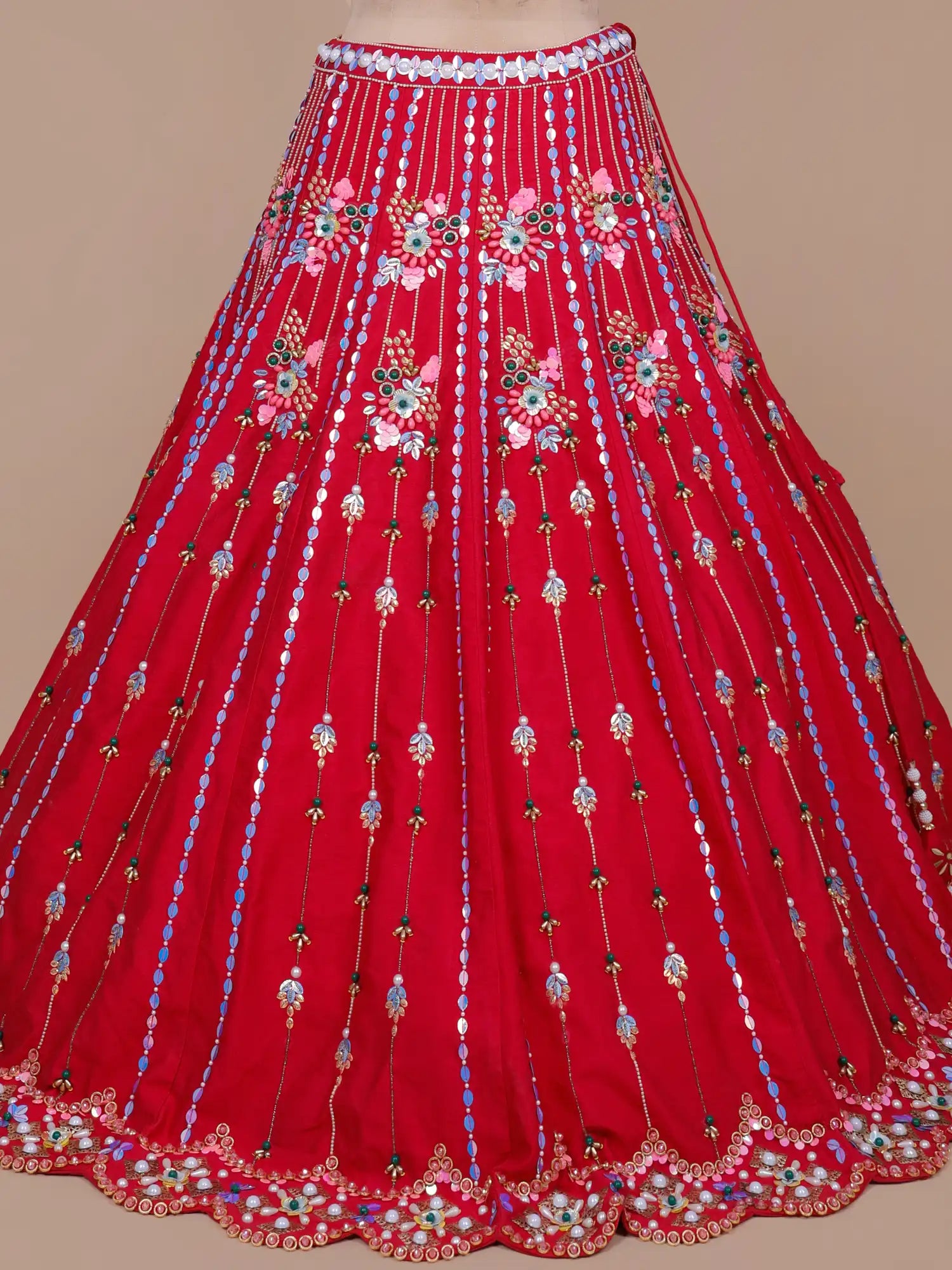 Buy Designer Red Silk Bridal Lehenga Choli For Weddings And Festive Events
